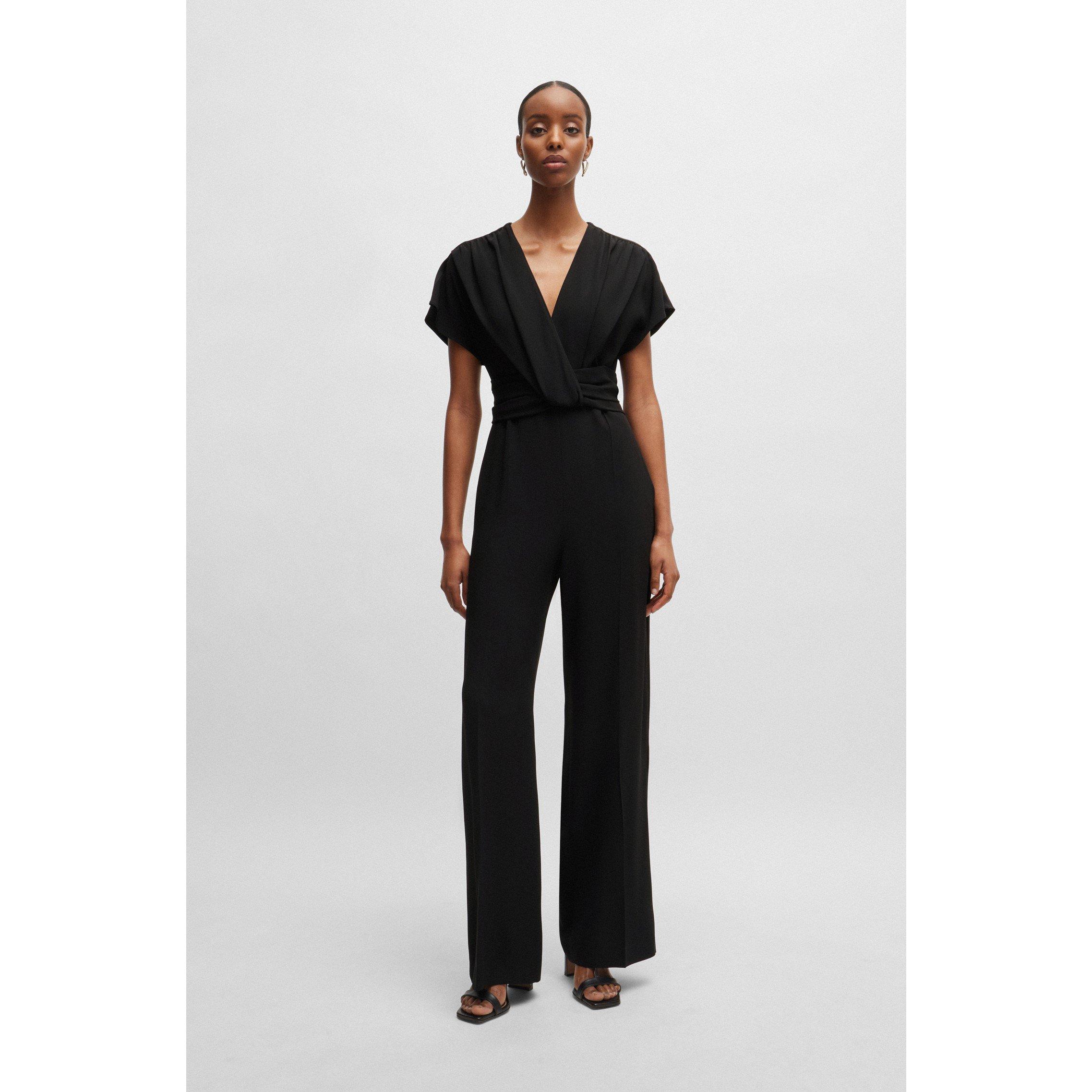 Black - Boss - Women's Debasa Wrap Design Dress - 5