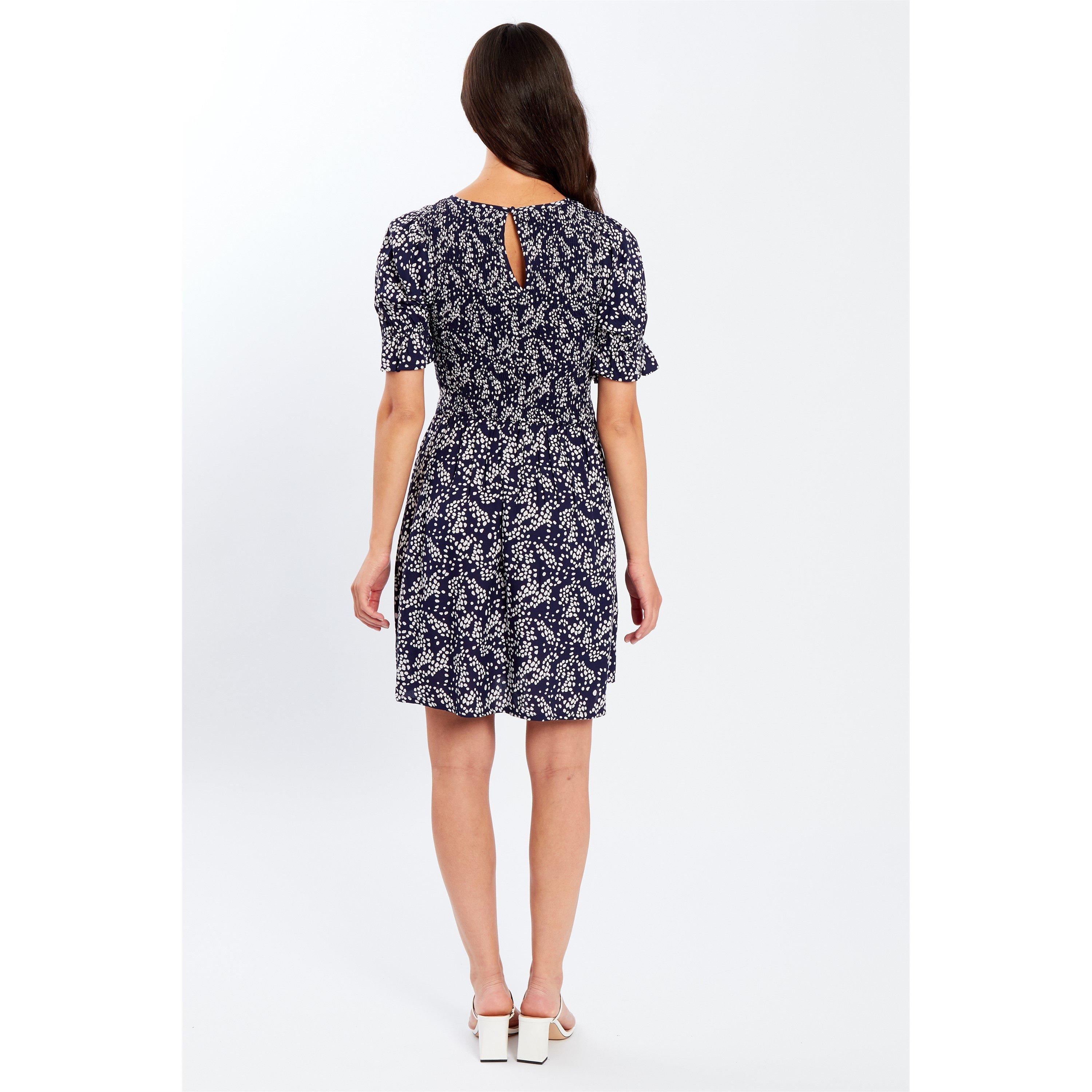 Mornarsko plave točke - Be You - Shirred Tea Mini Dress - 2