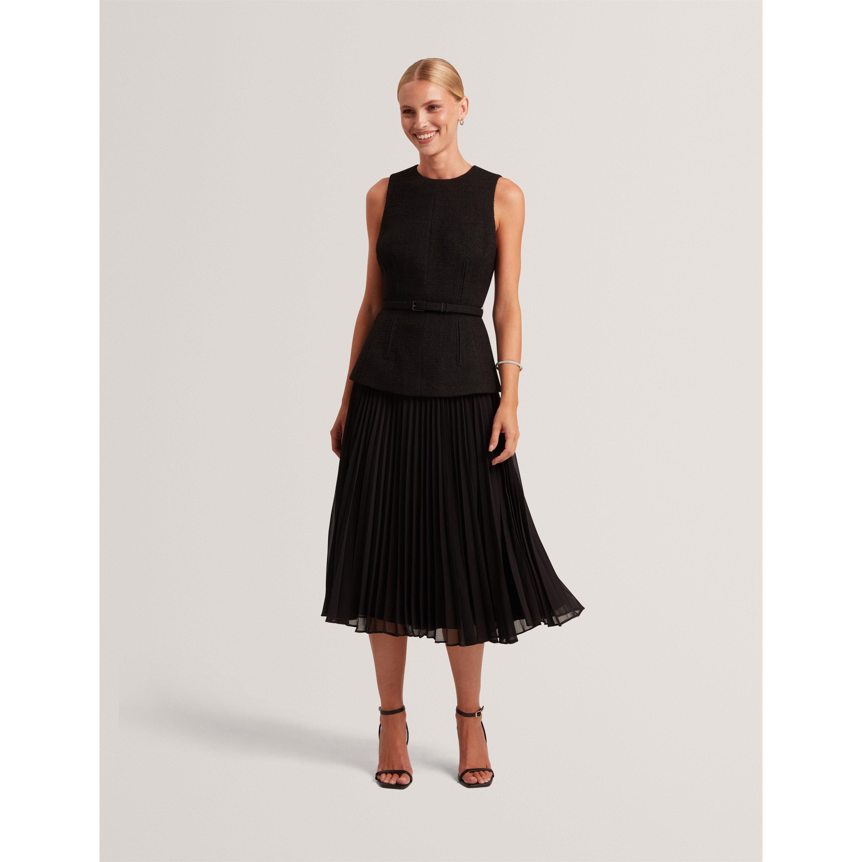 Preto - Ted Baker - Ted Pleat Midi Dress Ld71 - 3