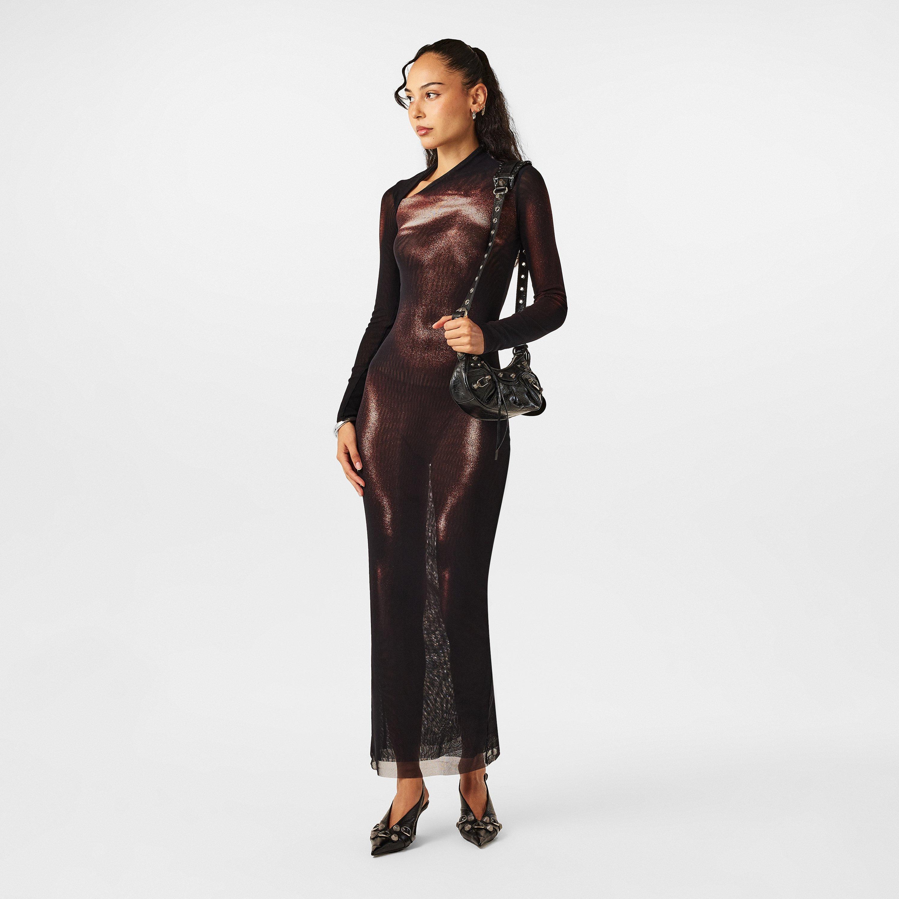 Black/Brown - Jean Paul Gaultier - Women's Maxi Dress - 6