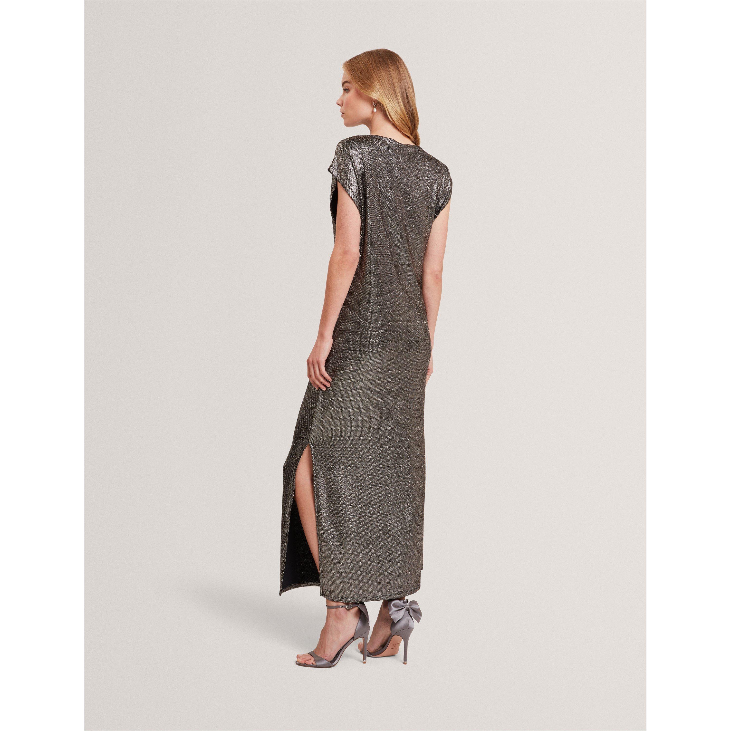 cheetah midi dress L'Agence Caprice Midi Dress In Multi Large Rose Cheetah