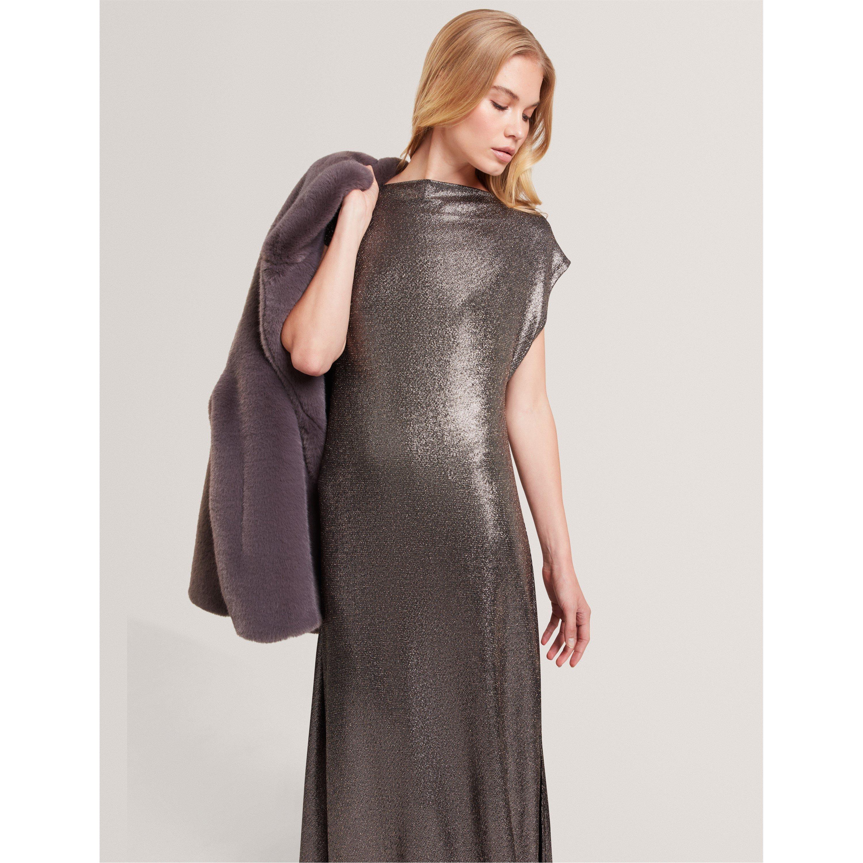 Charbon de bois - Ted Baker - Women's Metallic Bodycon Dress - 5