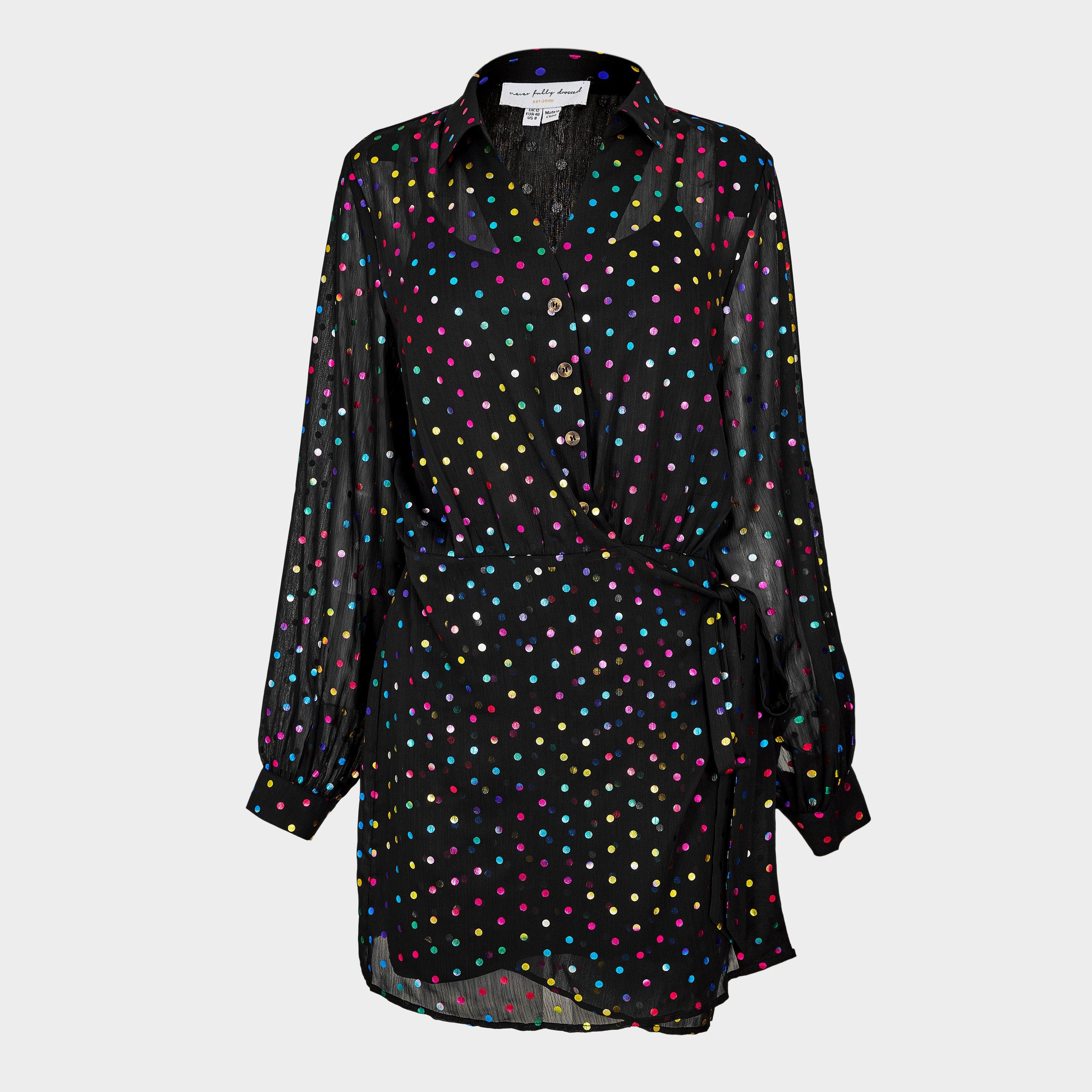 Never Fully Dressed Women's Miley Wrap Dress - Black - 10 (S)