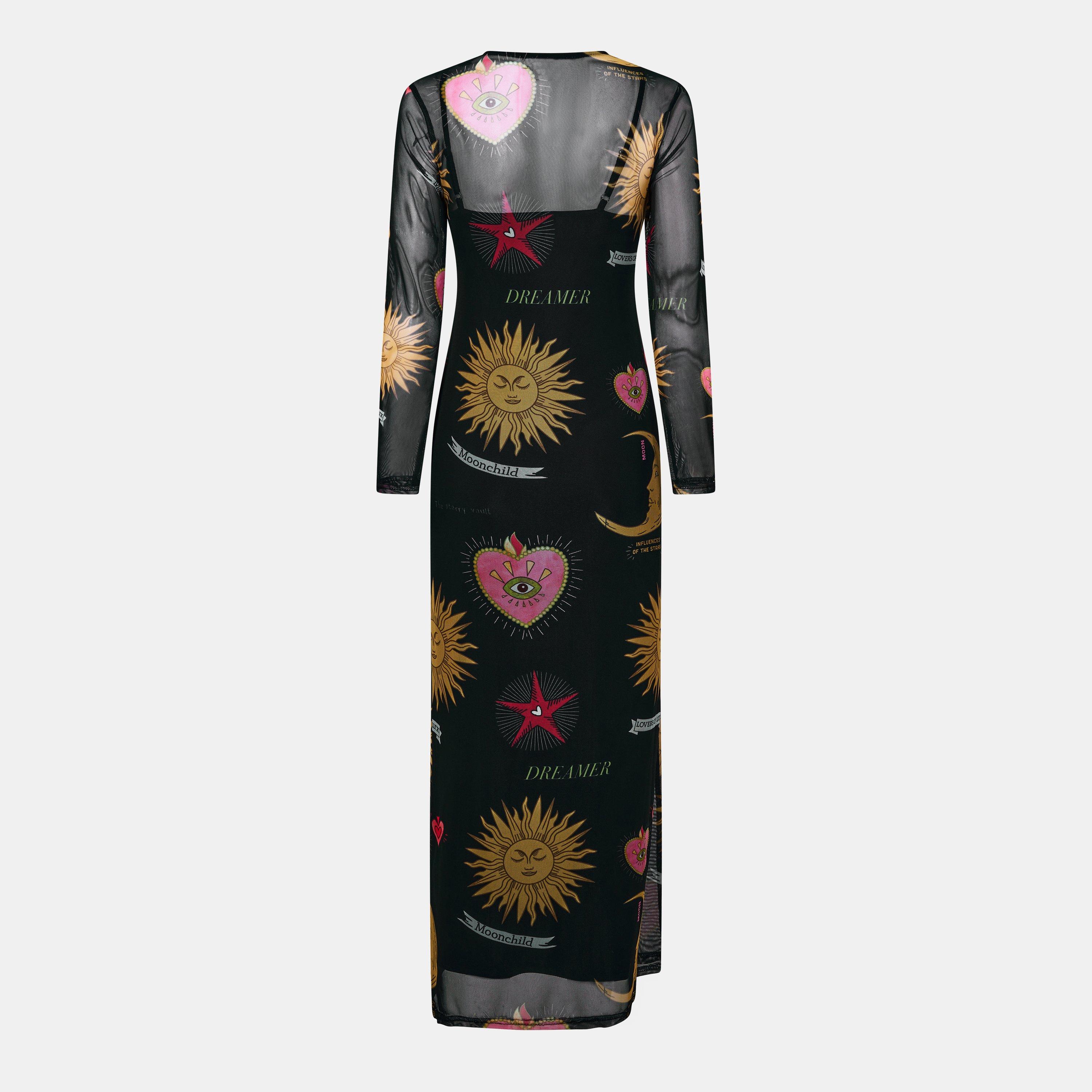 Black - Never Fully Dressed - Women's Mystic Mesh Maxi Dress - 2