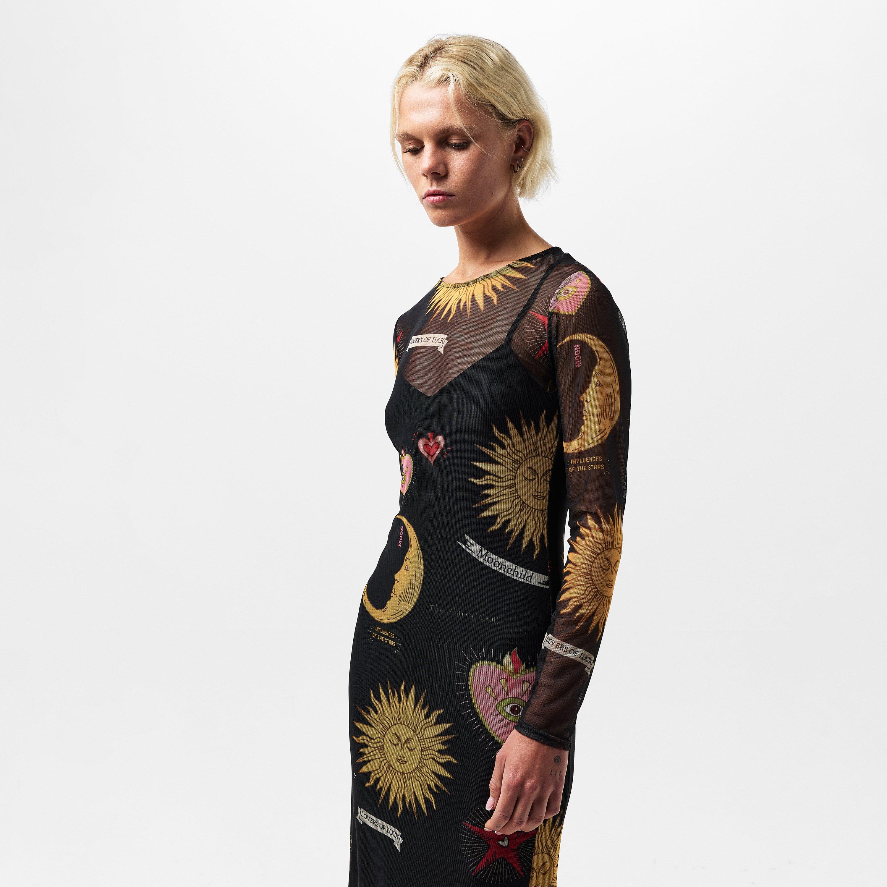 Black - Never Fully Dressed - Women's Mystic Mesh Maxi Dress - 3