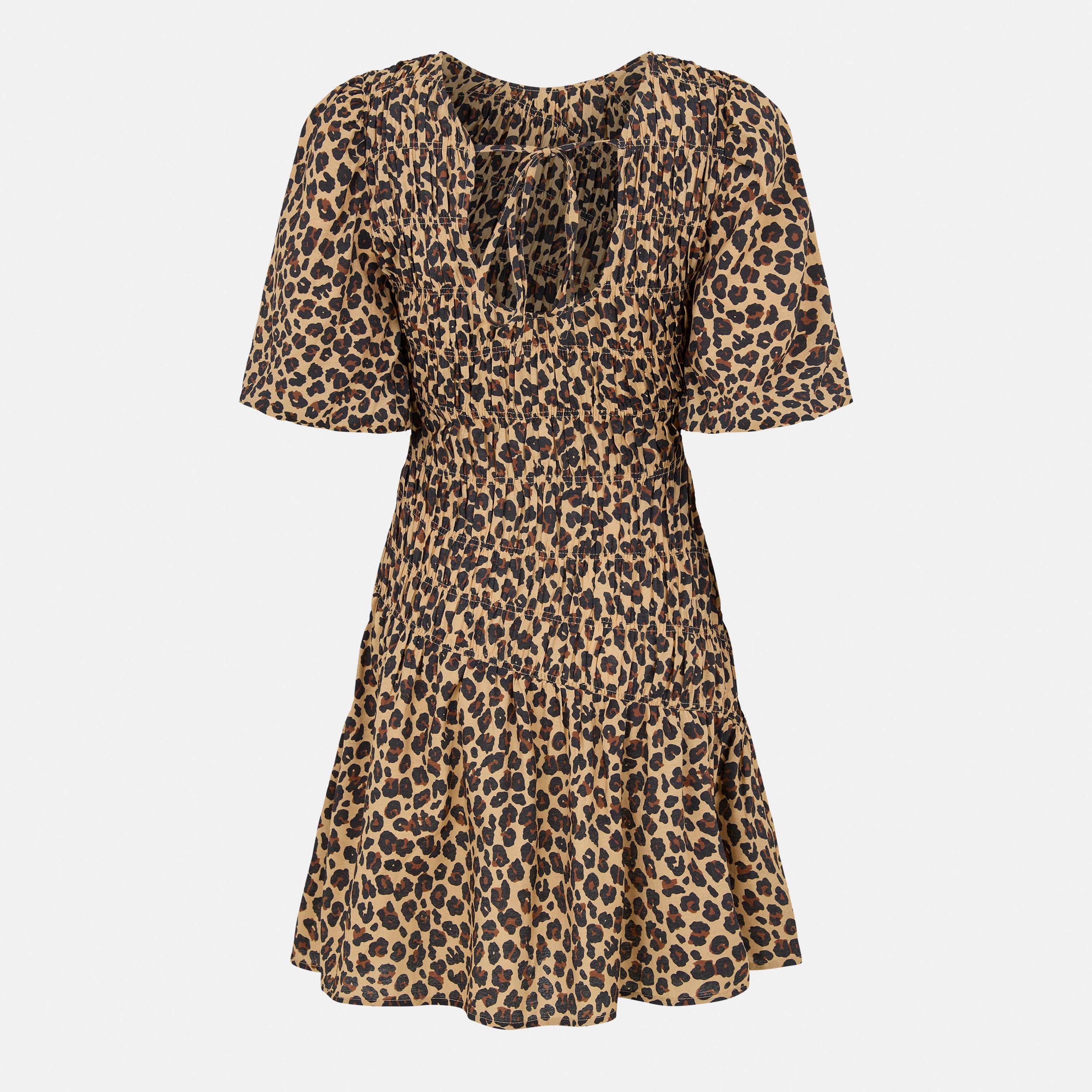 Brown - Never Fully Dressed - Women's Leo Nara Mini Dress - 2