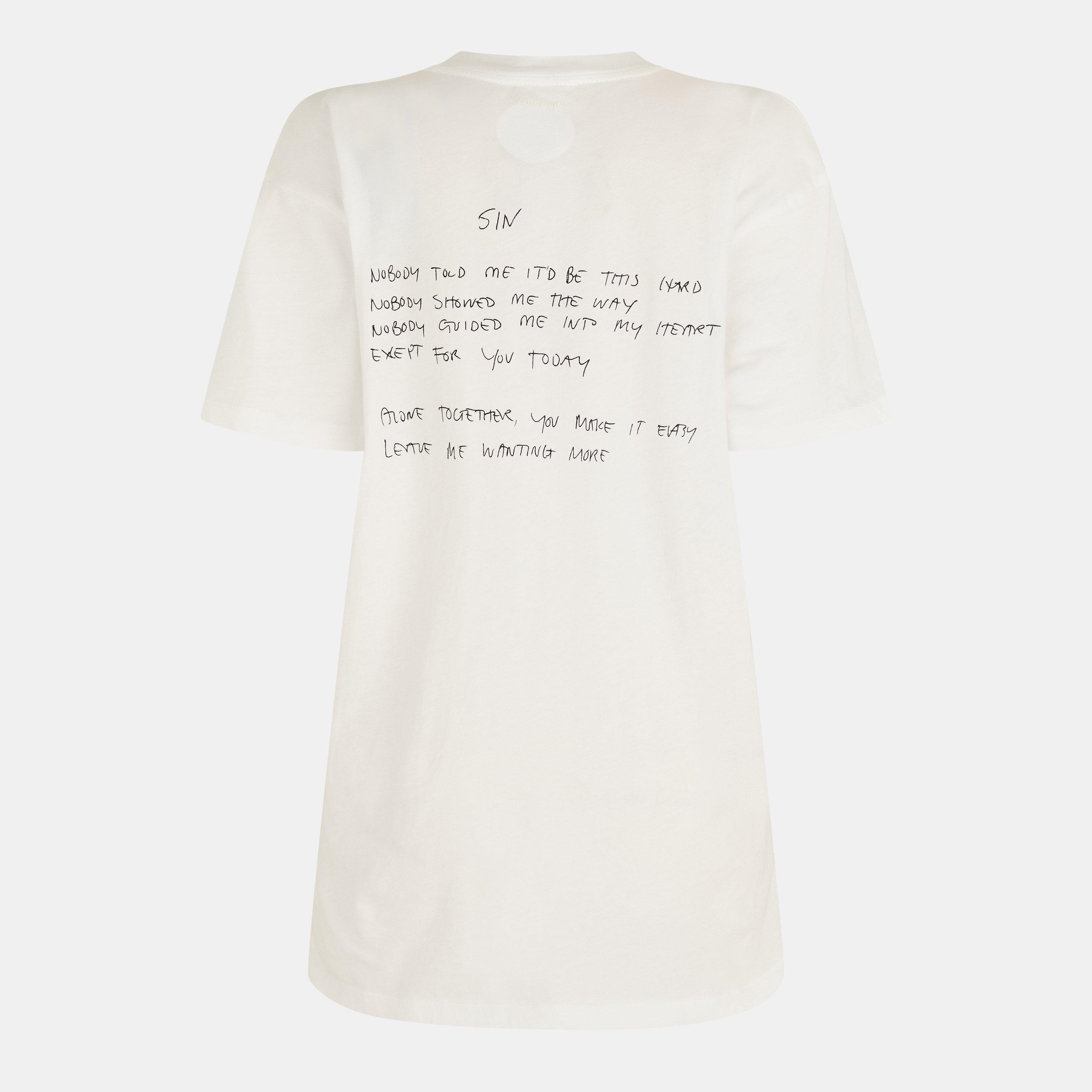 Anine Bing Women's Writing T-Shirt | Cruise Fashion