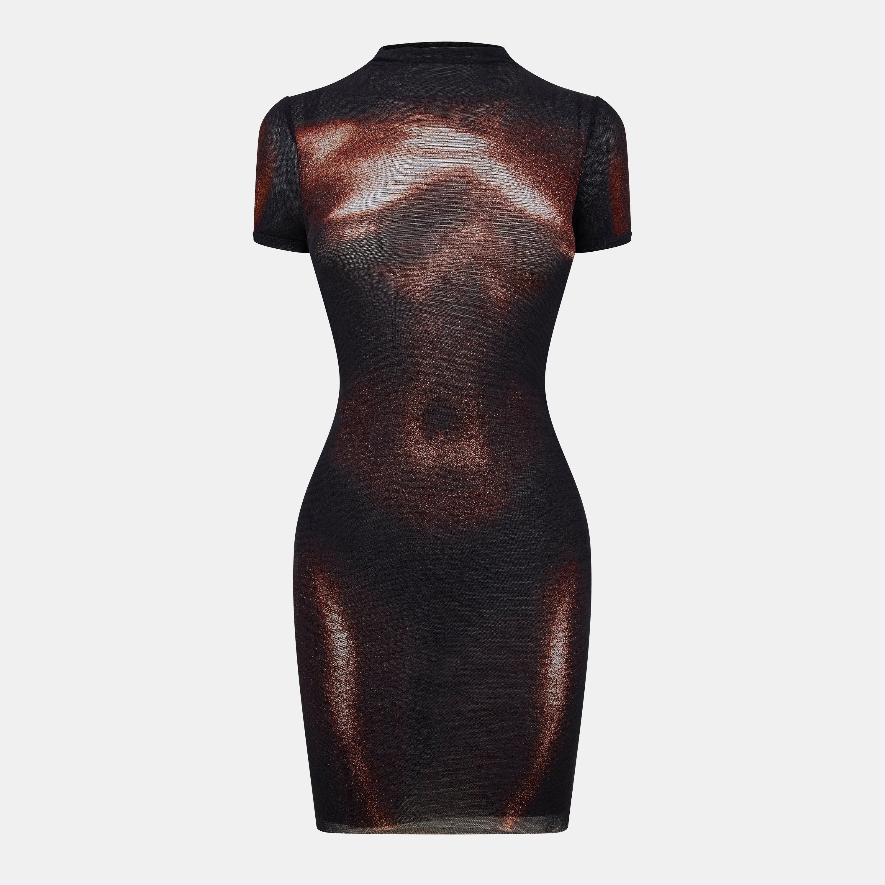 Black/Brown - Jean Paul Gaultier - Women's Sculptural Structured Mini Dress - 1