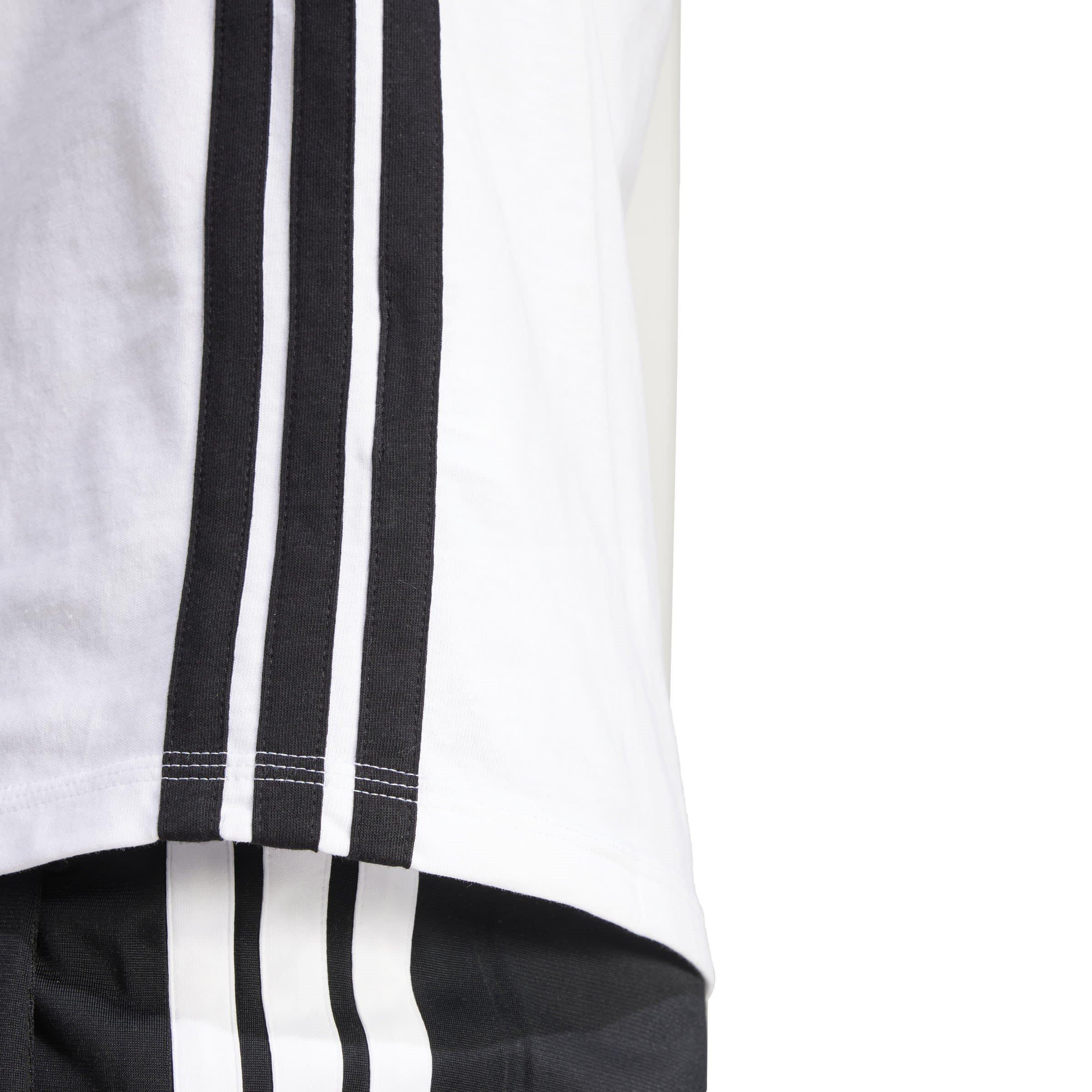 Bianco/Nero - adidas - Essentials 3-Stripes Cotton T-Shirt Womens - 5