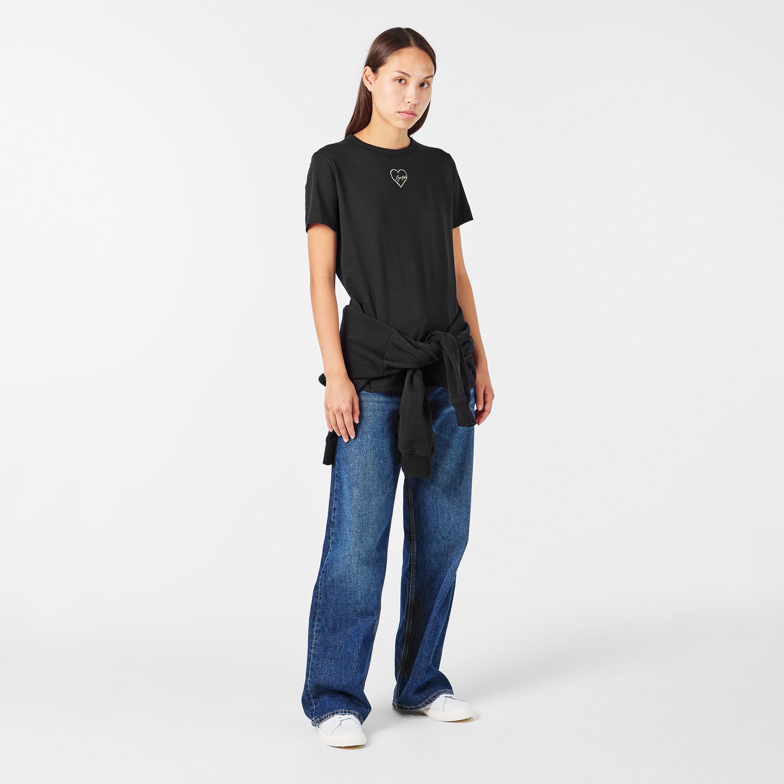 Black 003 - Boss - Women's Elogo Print T-Shirt, Crystal Print T-Shirt - 6