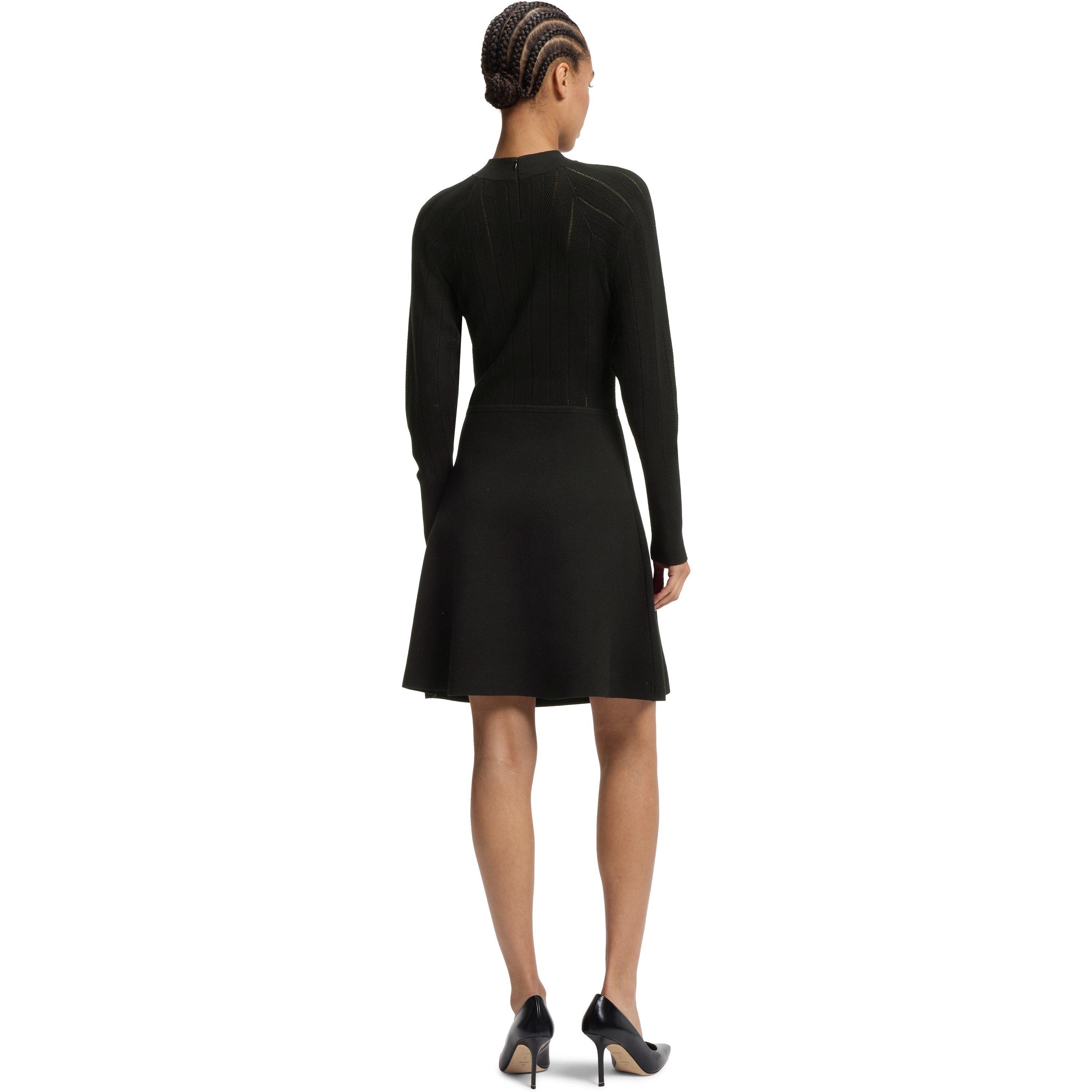 Black 001 - Boss - Women's Fuccia  Black A Line Dress - 3