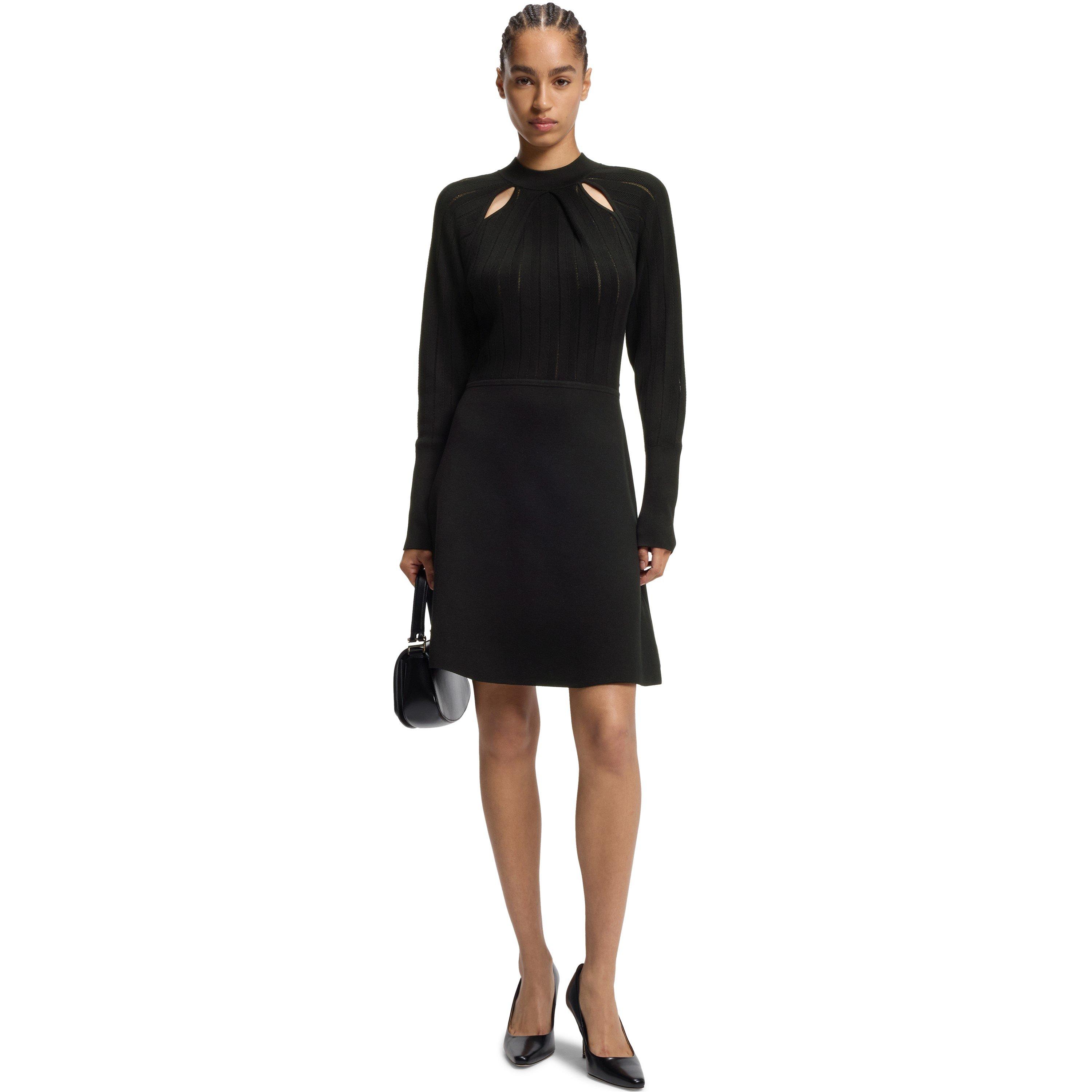Black 001 - Boss - Women's Fuccia  Black A Line Dress - 6