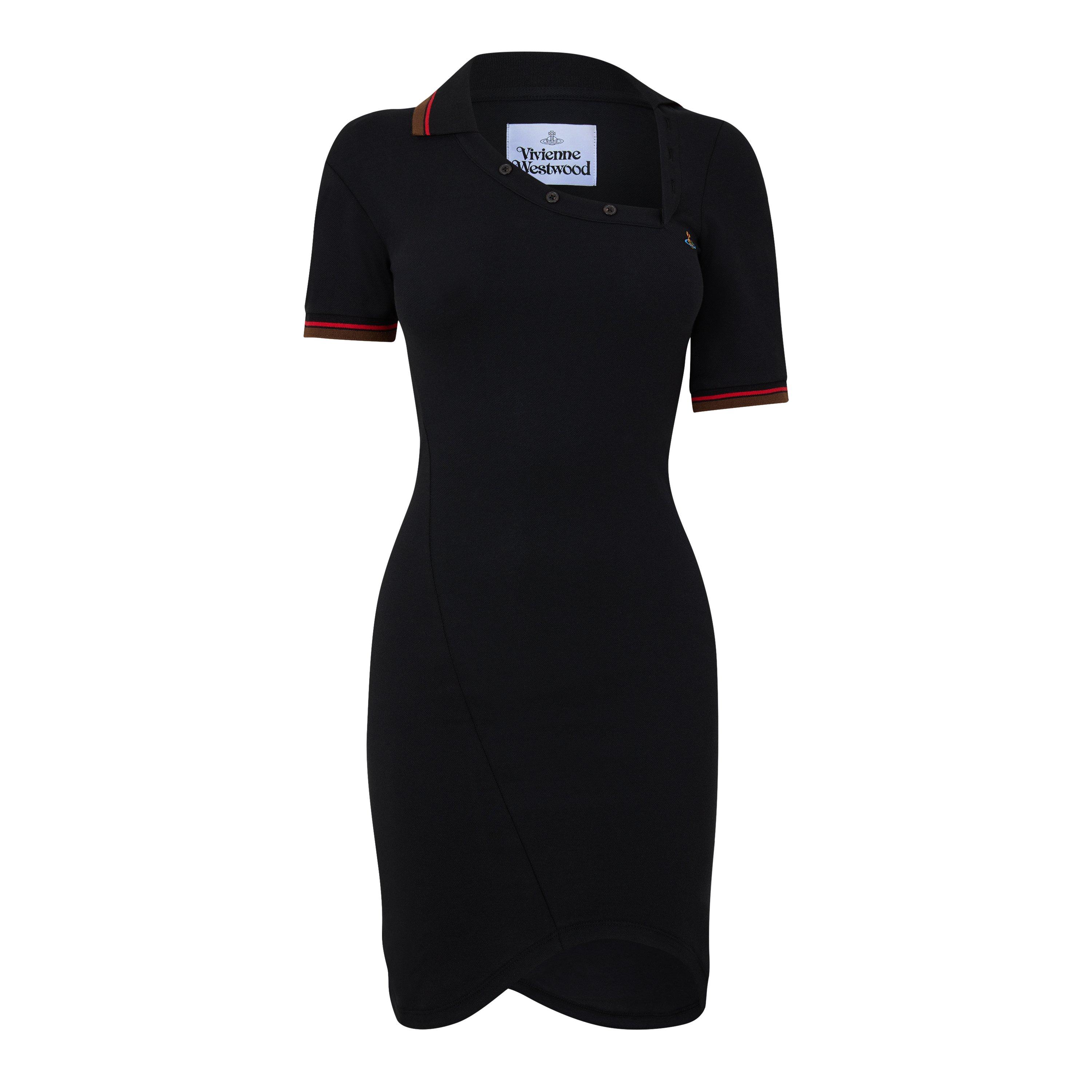 Vivienne Westwood Viv Glory Polo Dress Ld64 - Black - Size 14 (L)