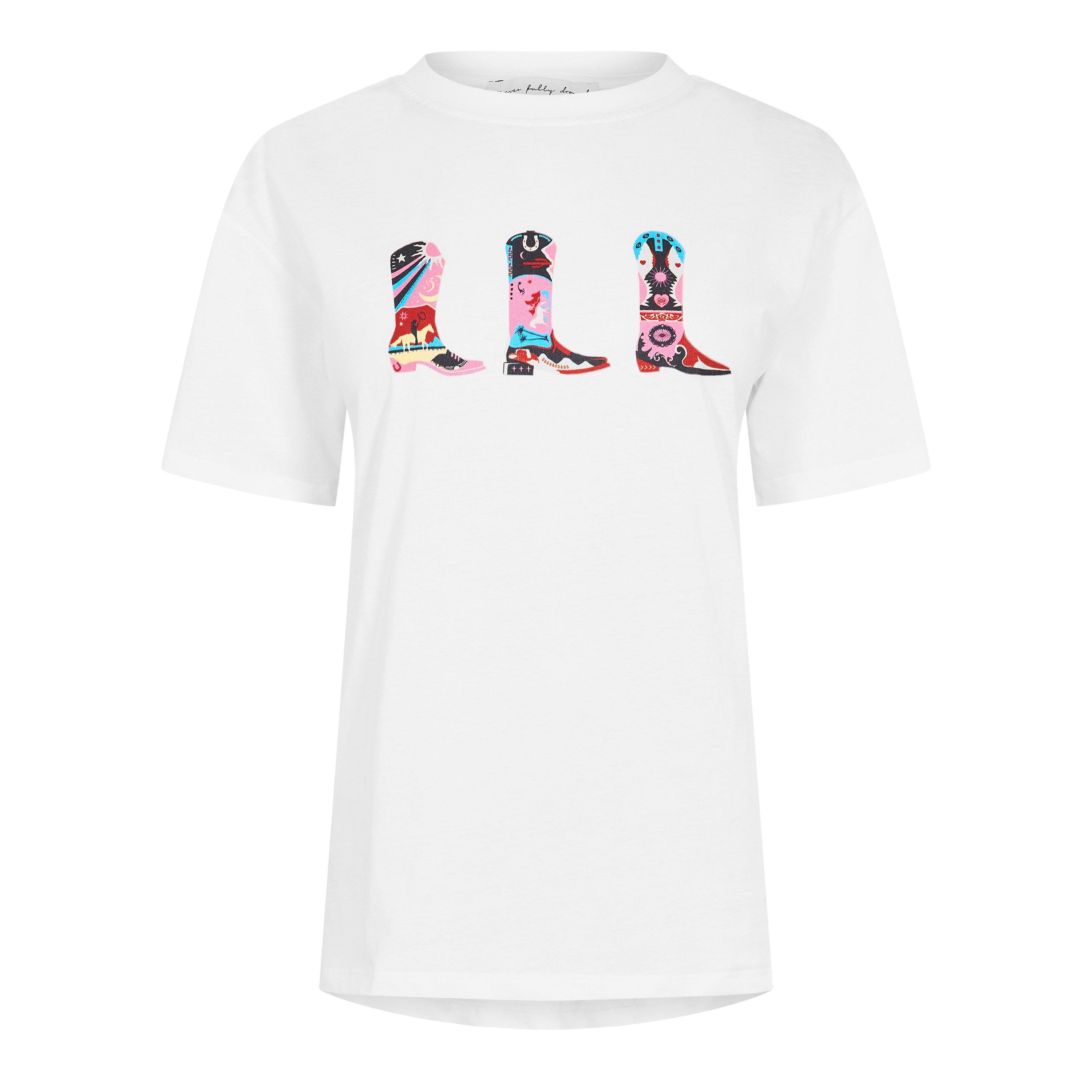 White - Never Fully Dressed - Never Cowboy Tee Ld62 - 1