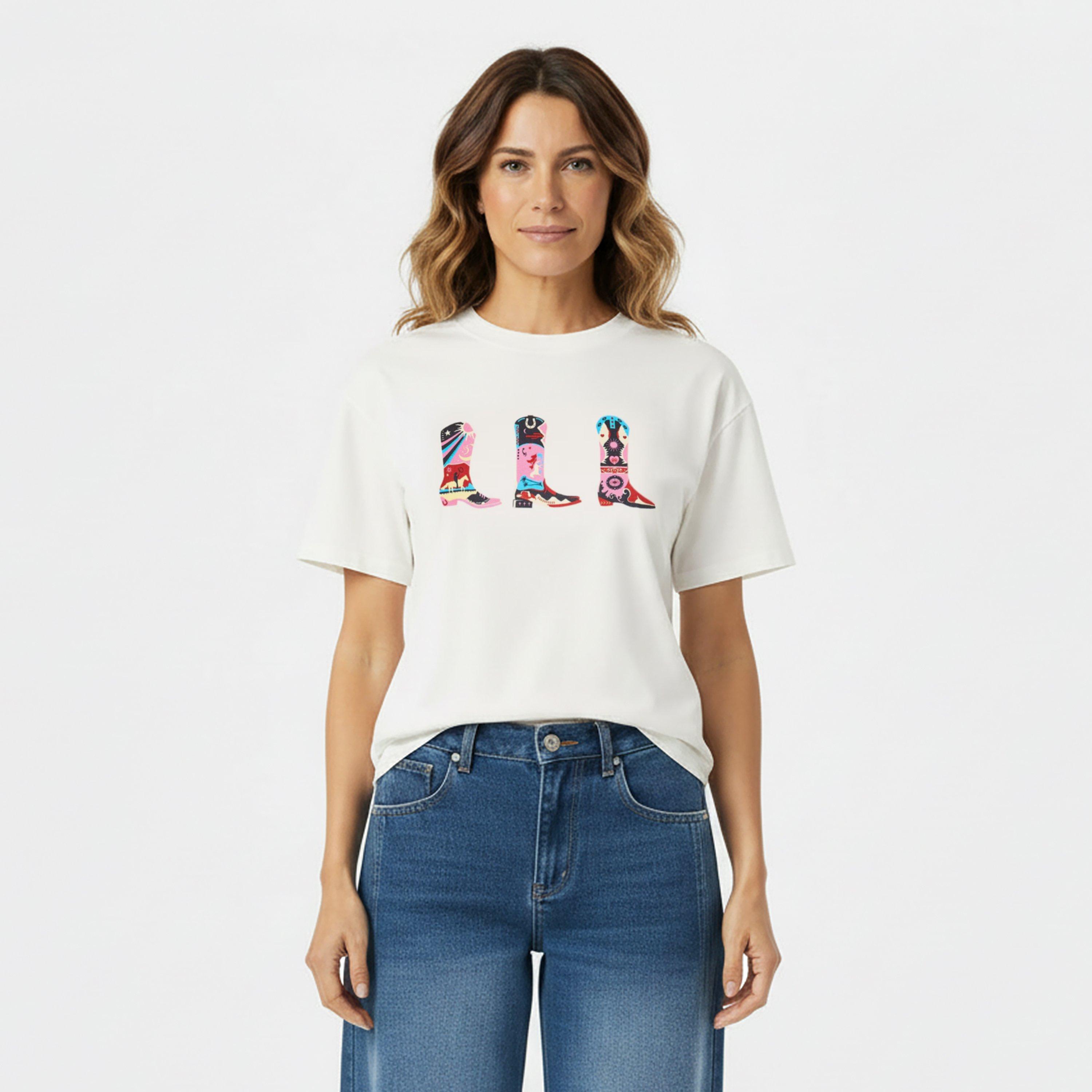 White - Never Fully Dressed - Never Cowboy Tee Ld62 - 3