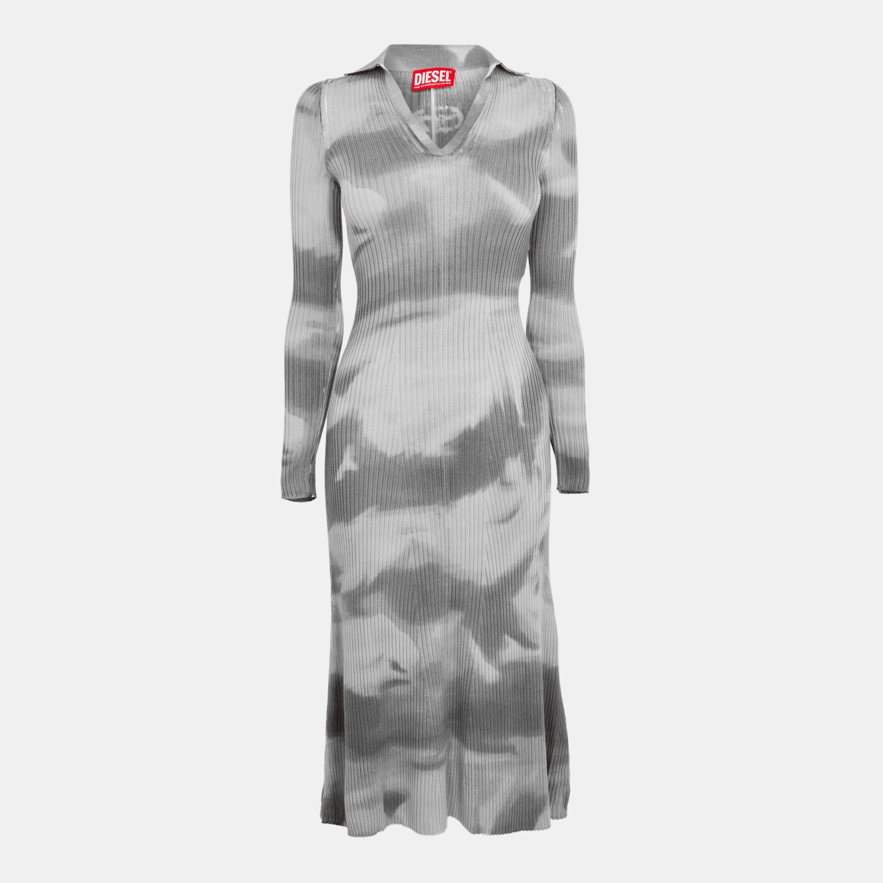 Frost Gray - Diesel - Women's Bridge Structured Polo Dress - 1