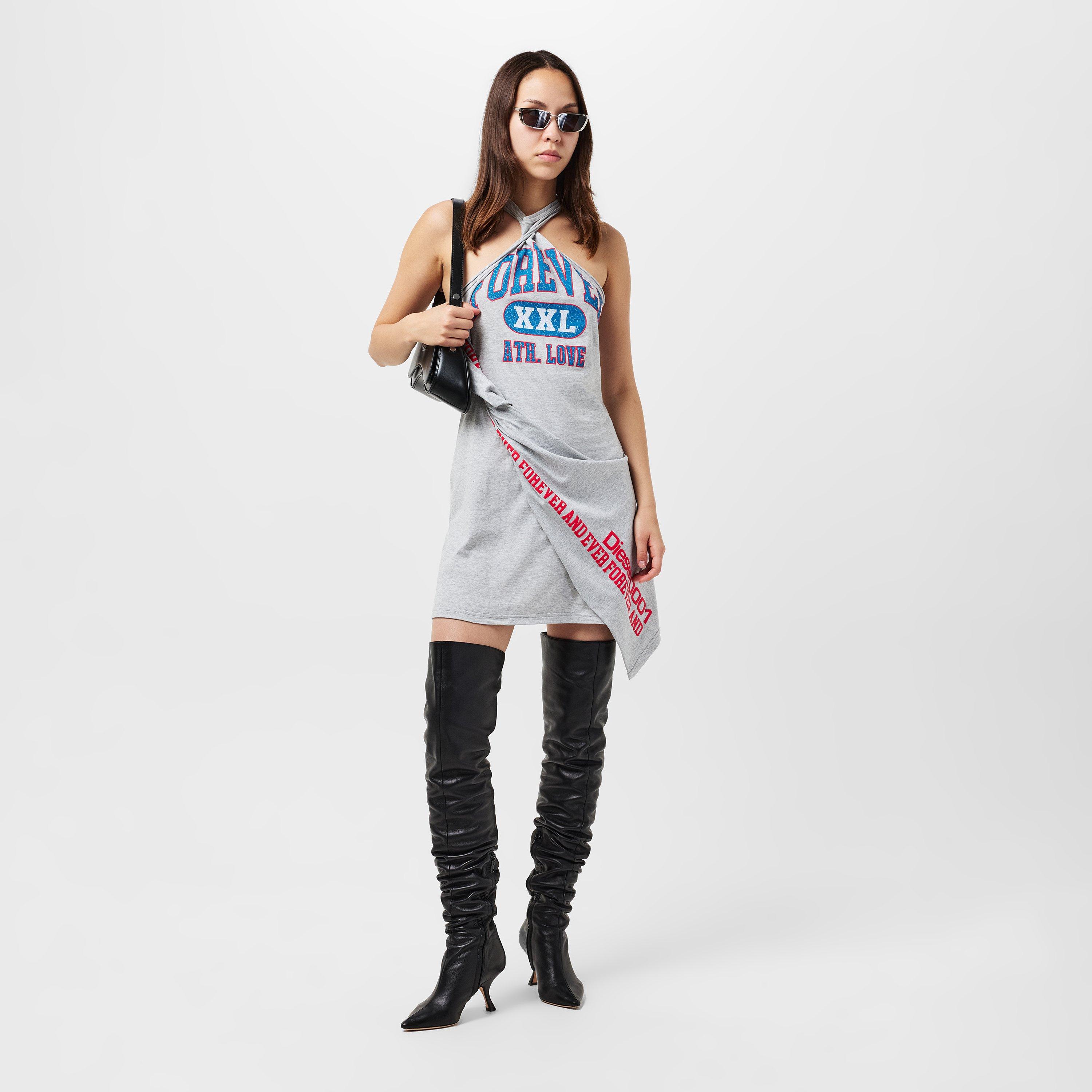 Grey Melange - Diesel - Women's D Zelie Mini Dress - 6