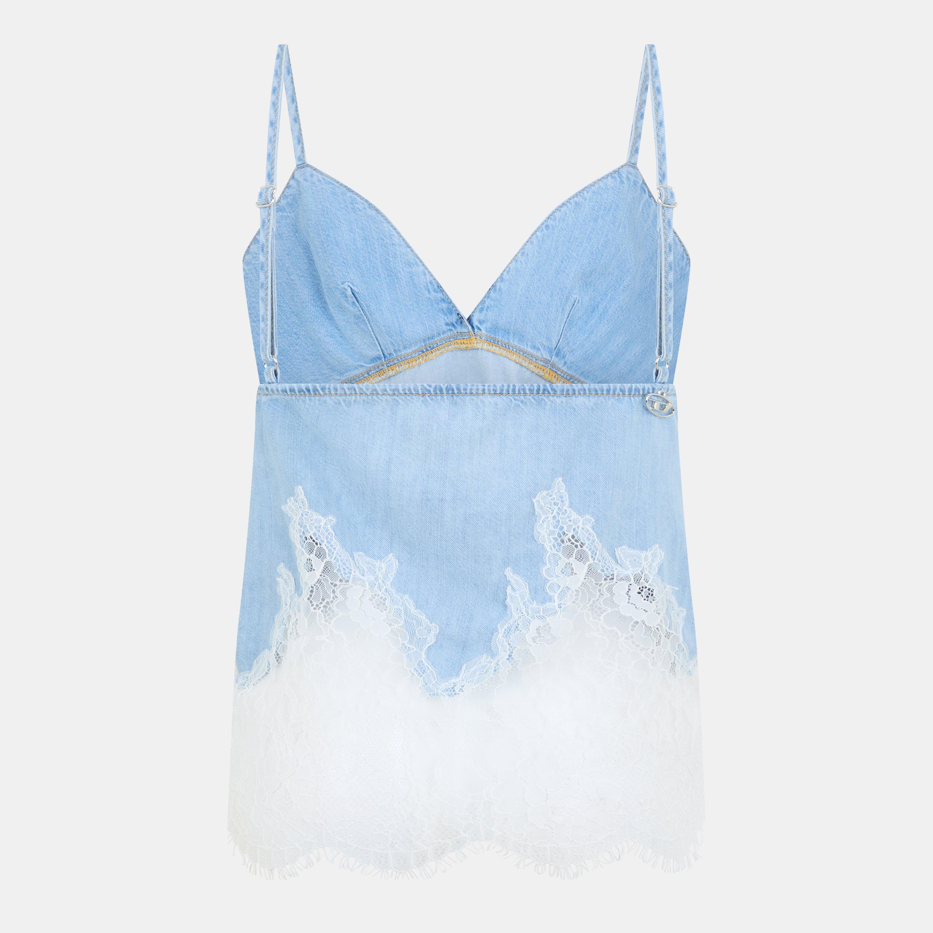 Blue Denim - Diesel - Women's Wrap Top - 2