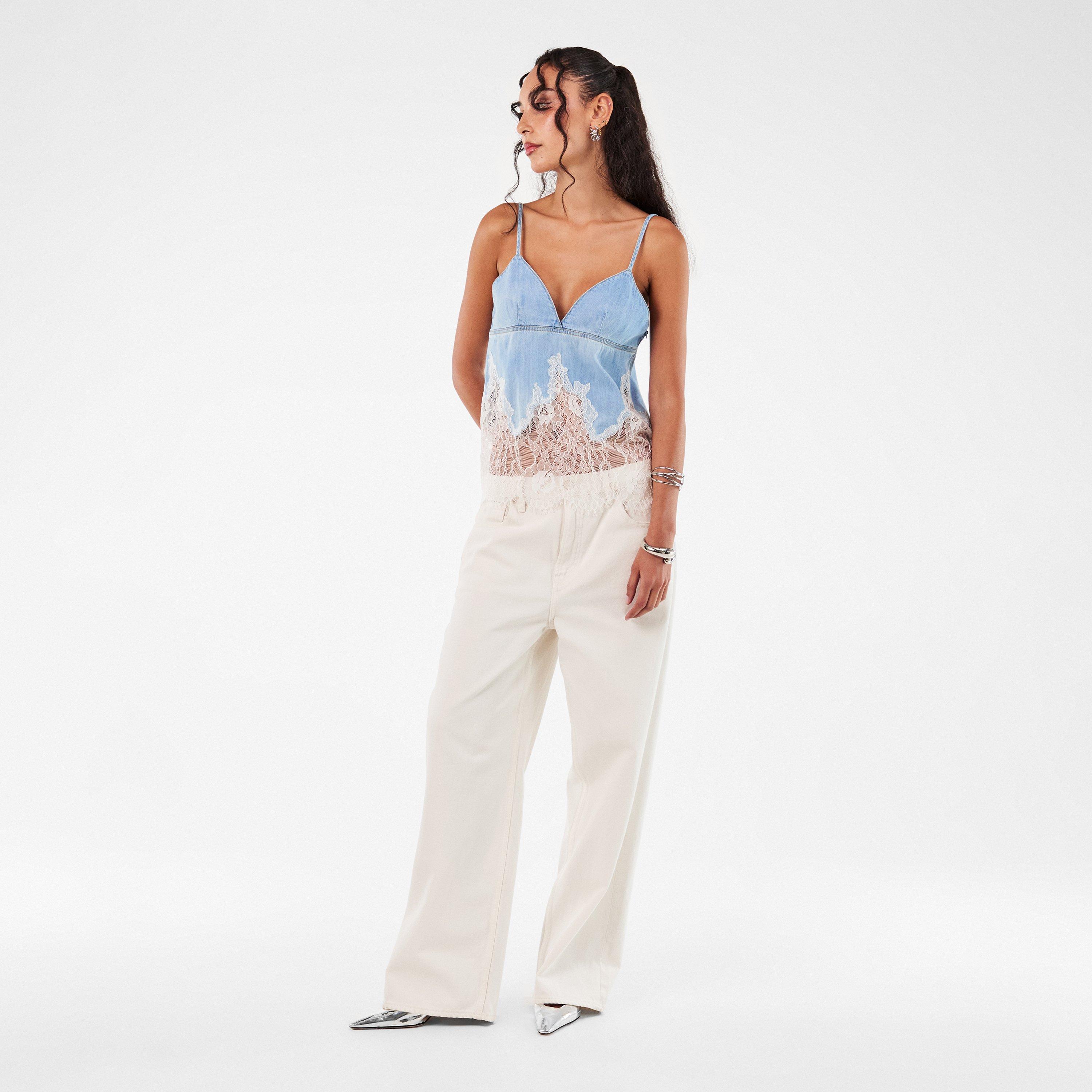 Blue Denim - Diesel - Women's Wrap Top - 6