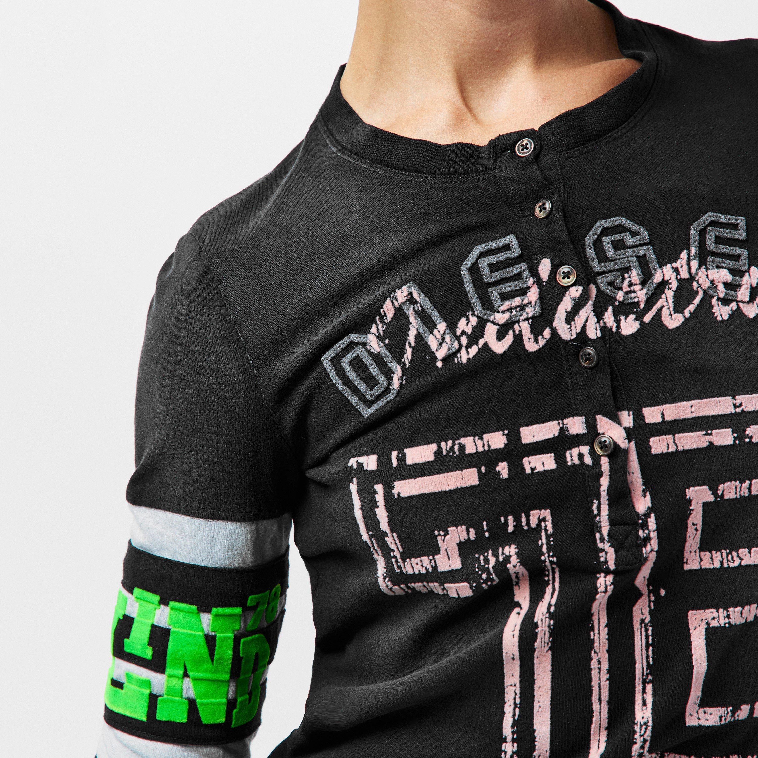 Black Black - Diesel - Women's Regular Fit T-Shirt - 5