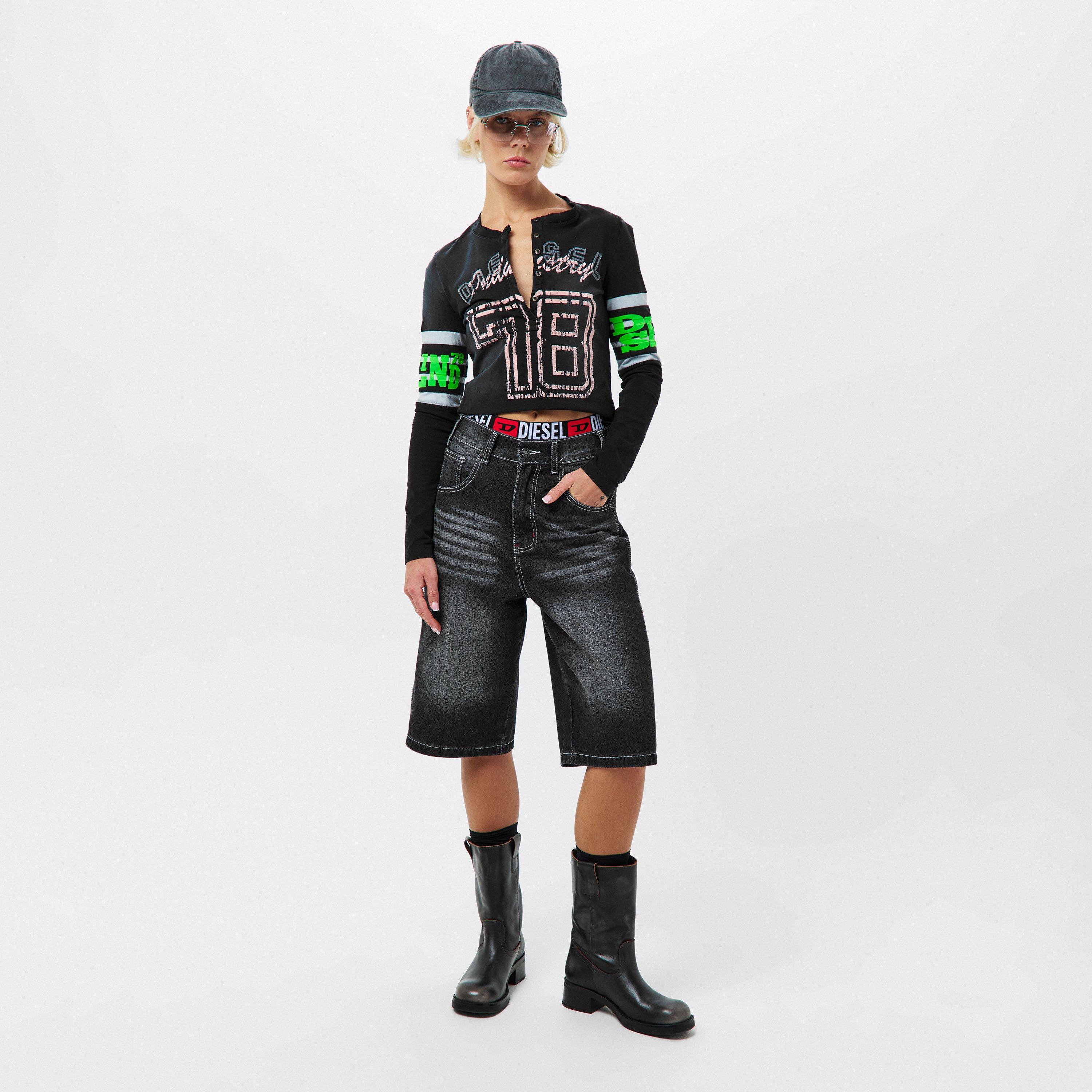 Black Black - Diesel - Women's Regular Fit T-Shirt - 6