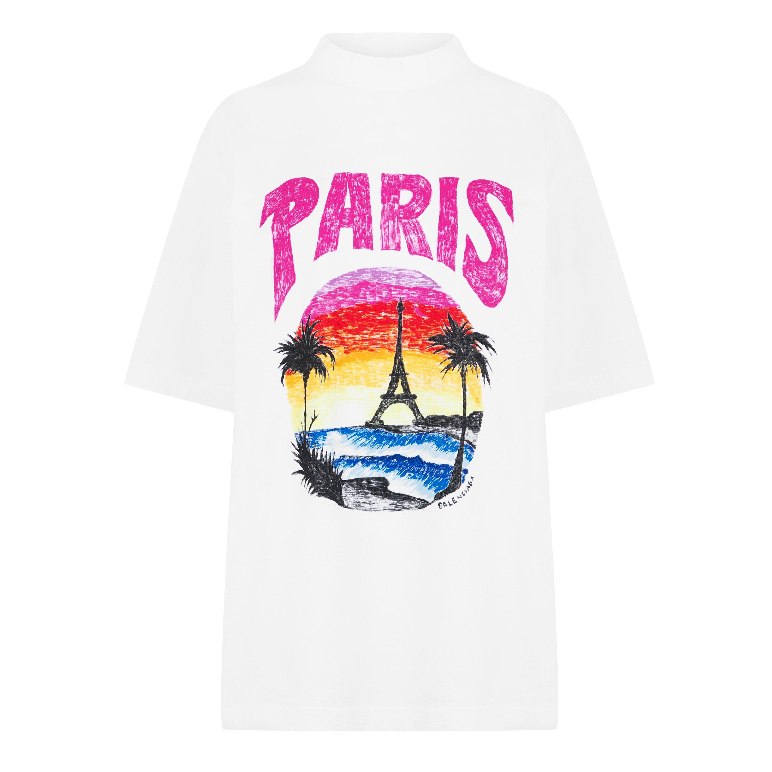 White/Pink - Balenciaga - Medium Fit T-Shirt - 5