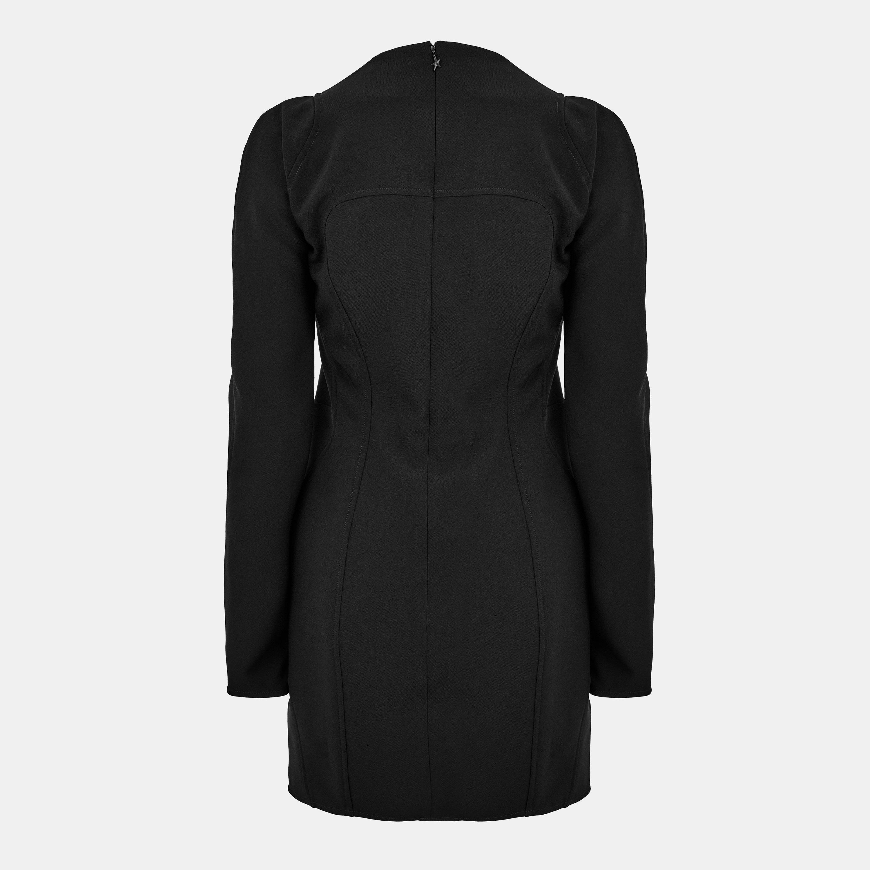 Black - Mugler - Women's Long-Sleeve Bodycon Dress - 2