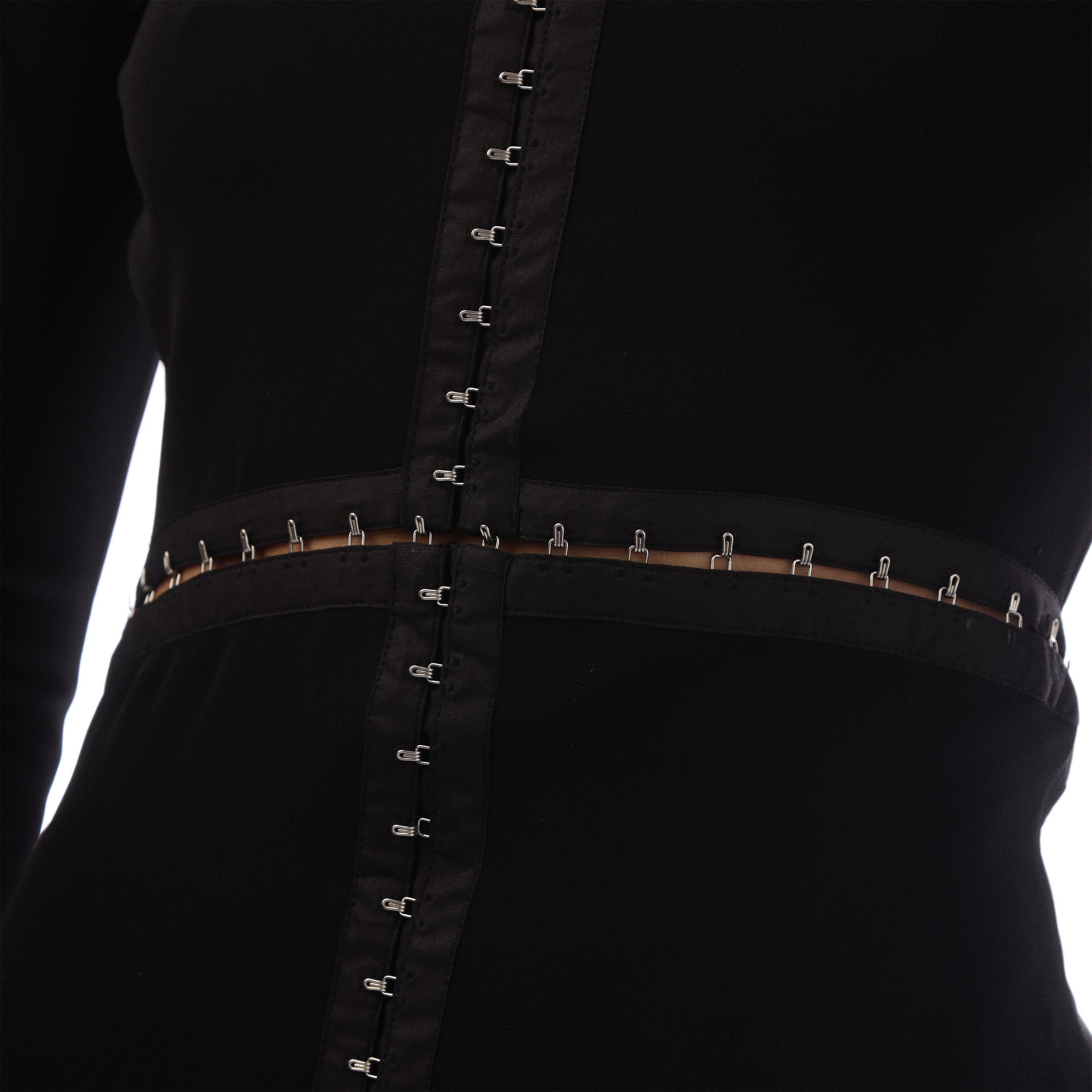 Black - Mugler - Women's Midi Bodycon Dress - 5