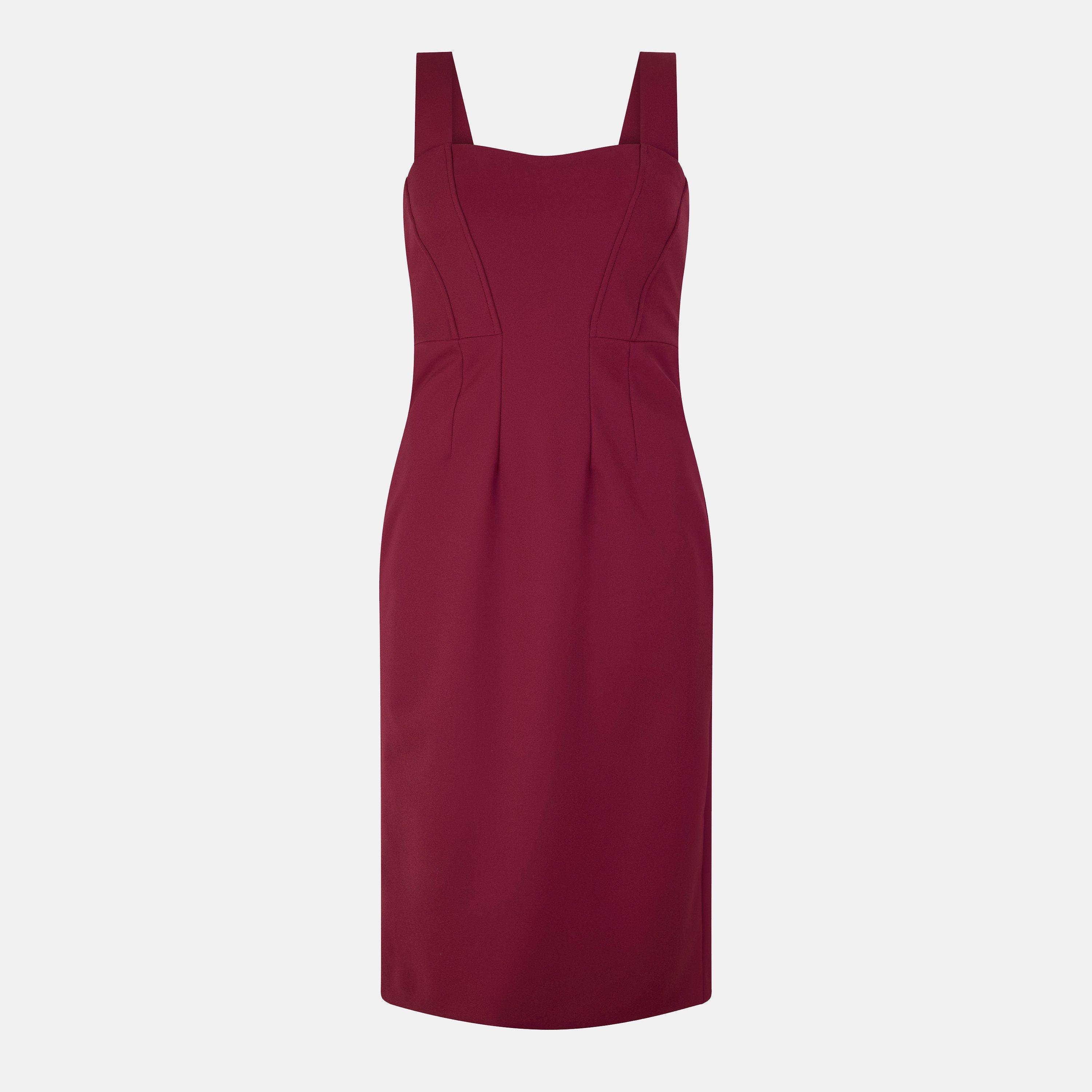 Dark Red - Boss - Women's Dizena Bodycon Dress, Bodycon Fit - 1