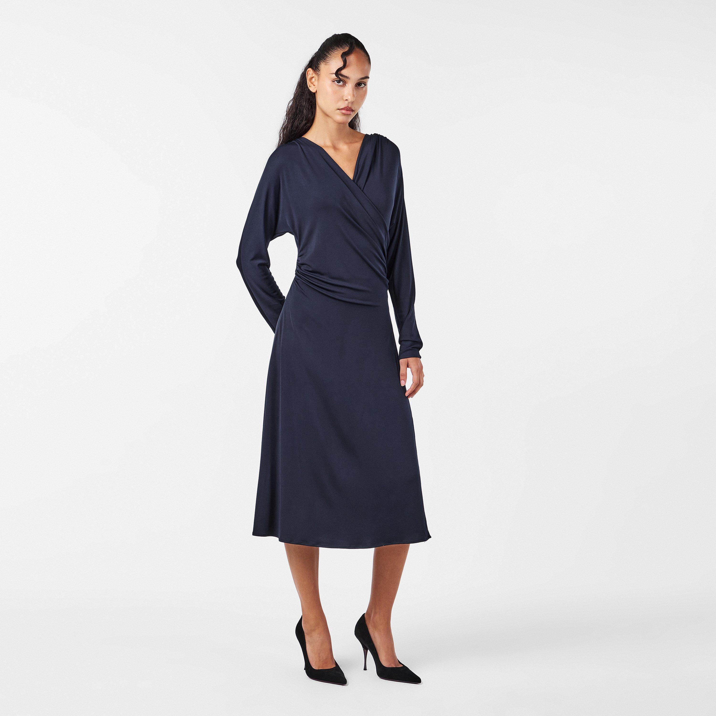 Dark Blue - Boss - Ettita Dress, Wrap Design - 6
