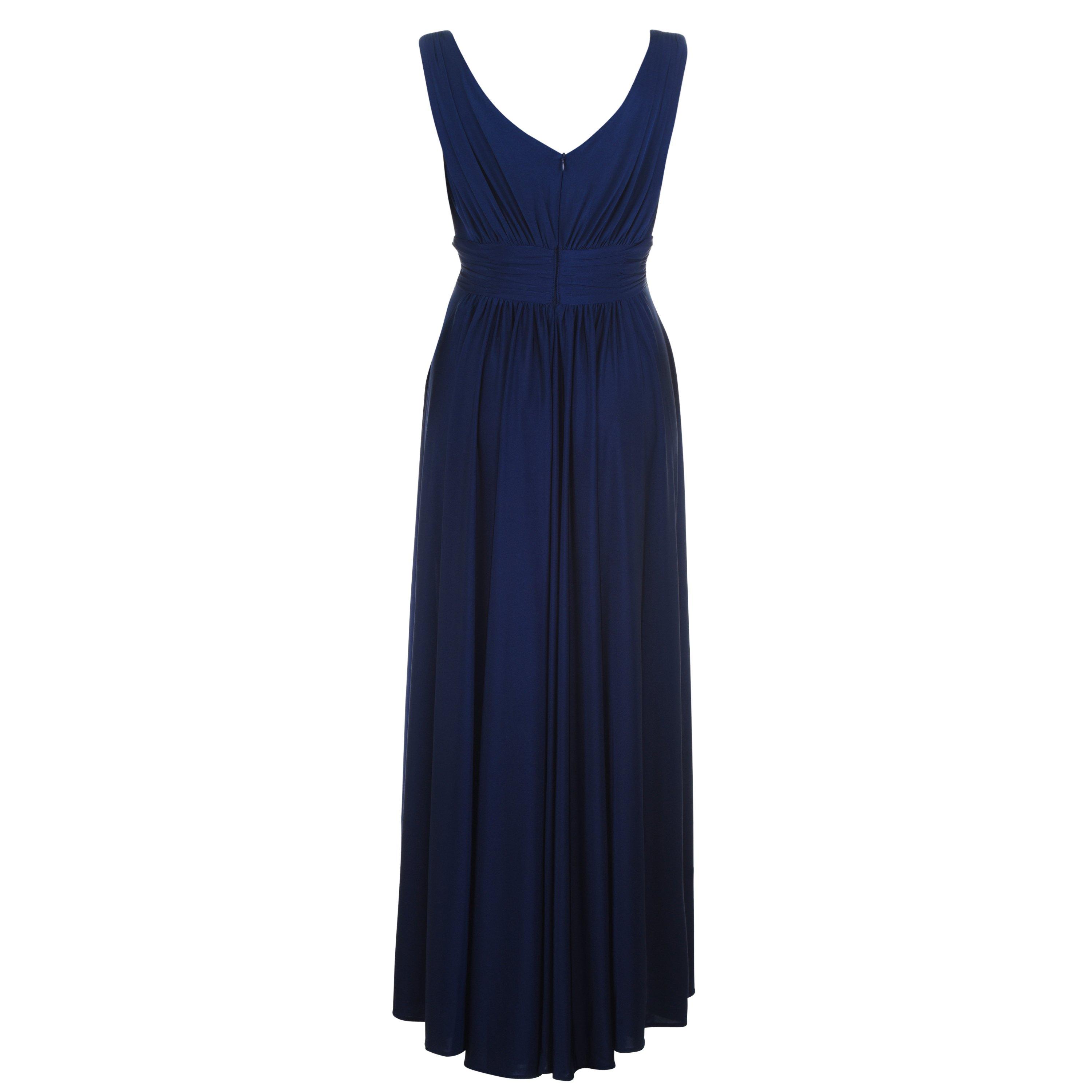 Navy - Biba - BIBA Bridesmaid Dip Hem Maxi Dress - 5