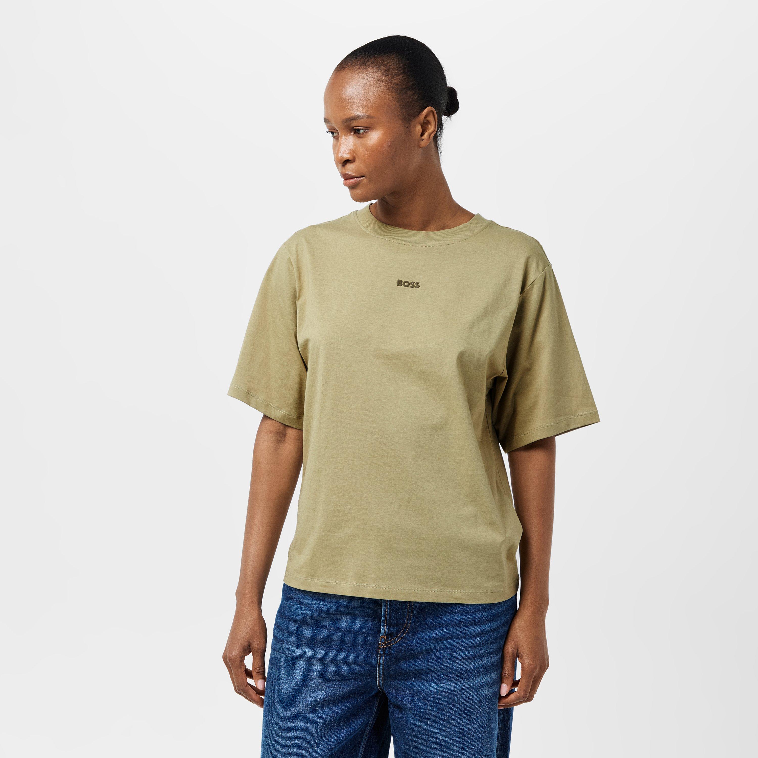 Beige/Khaki - Boss - Women's Small Logo T-Shirt - 3