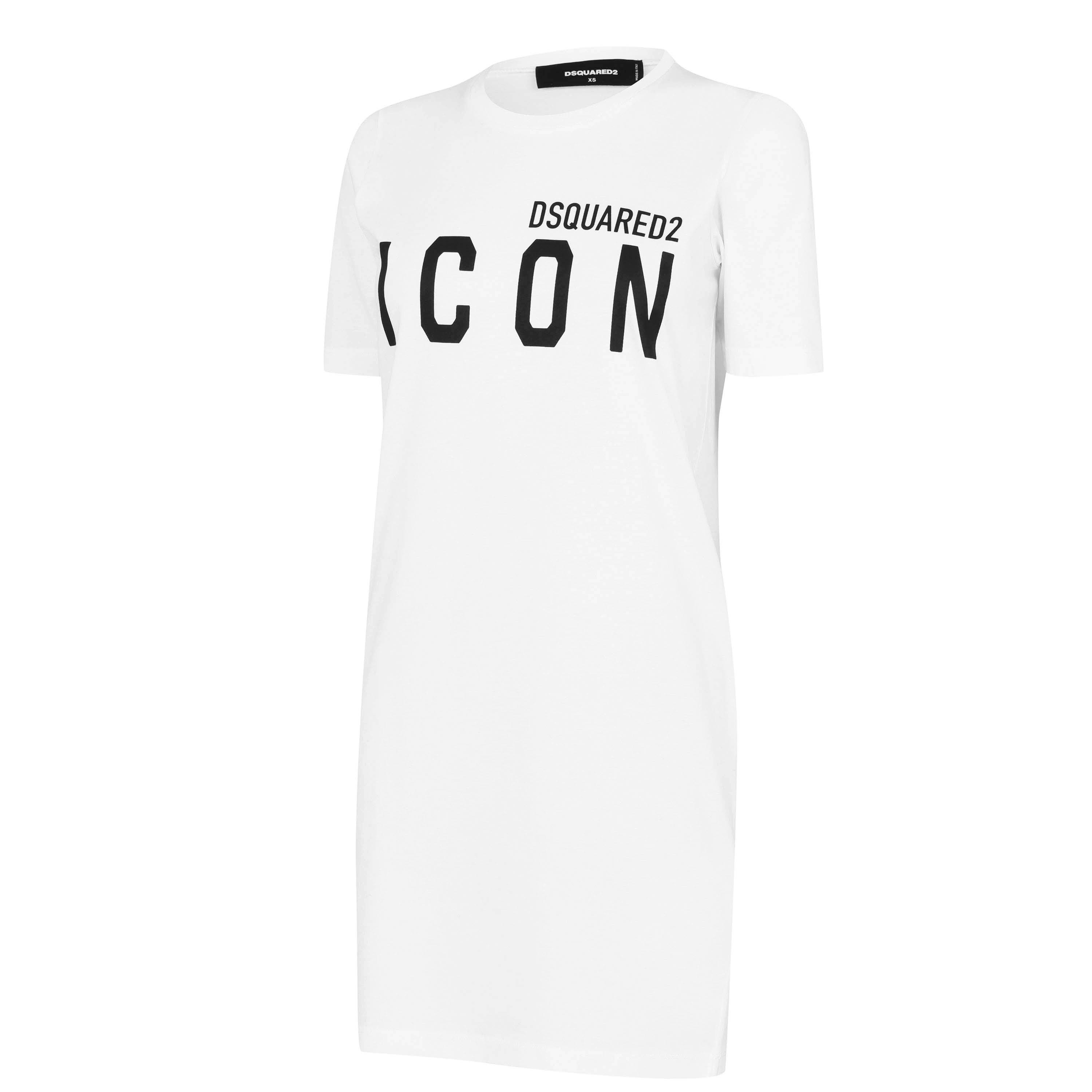 White 989 - DSquared2 - Icon Renny T-Shirt Dress - 7