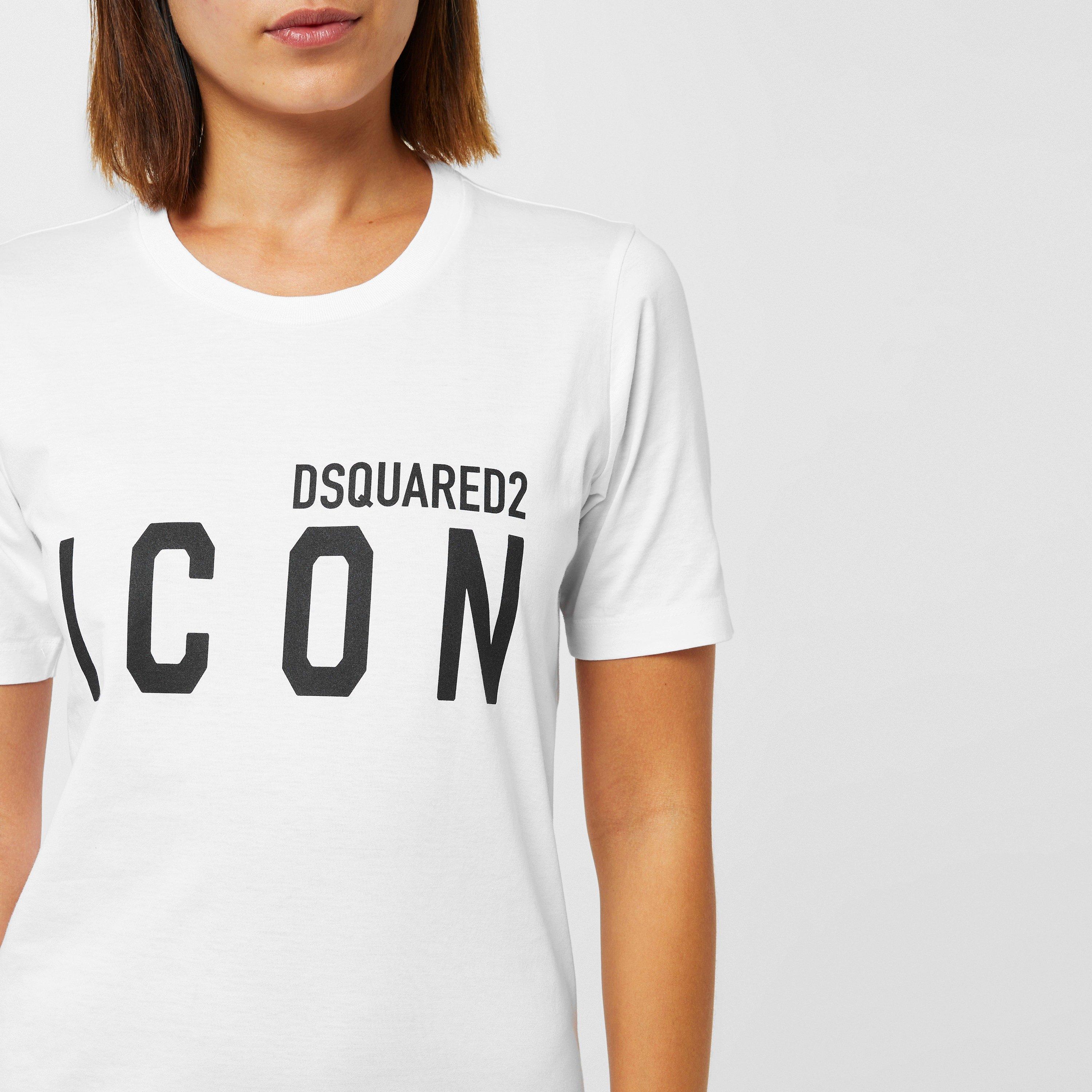 White 989 - DSquared2 - Icon Renny T-Shirt Dress - 3