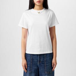 Valentino V-Detail Cotton T-Shirt
