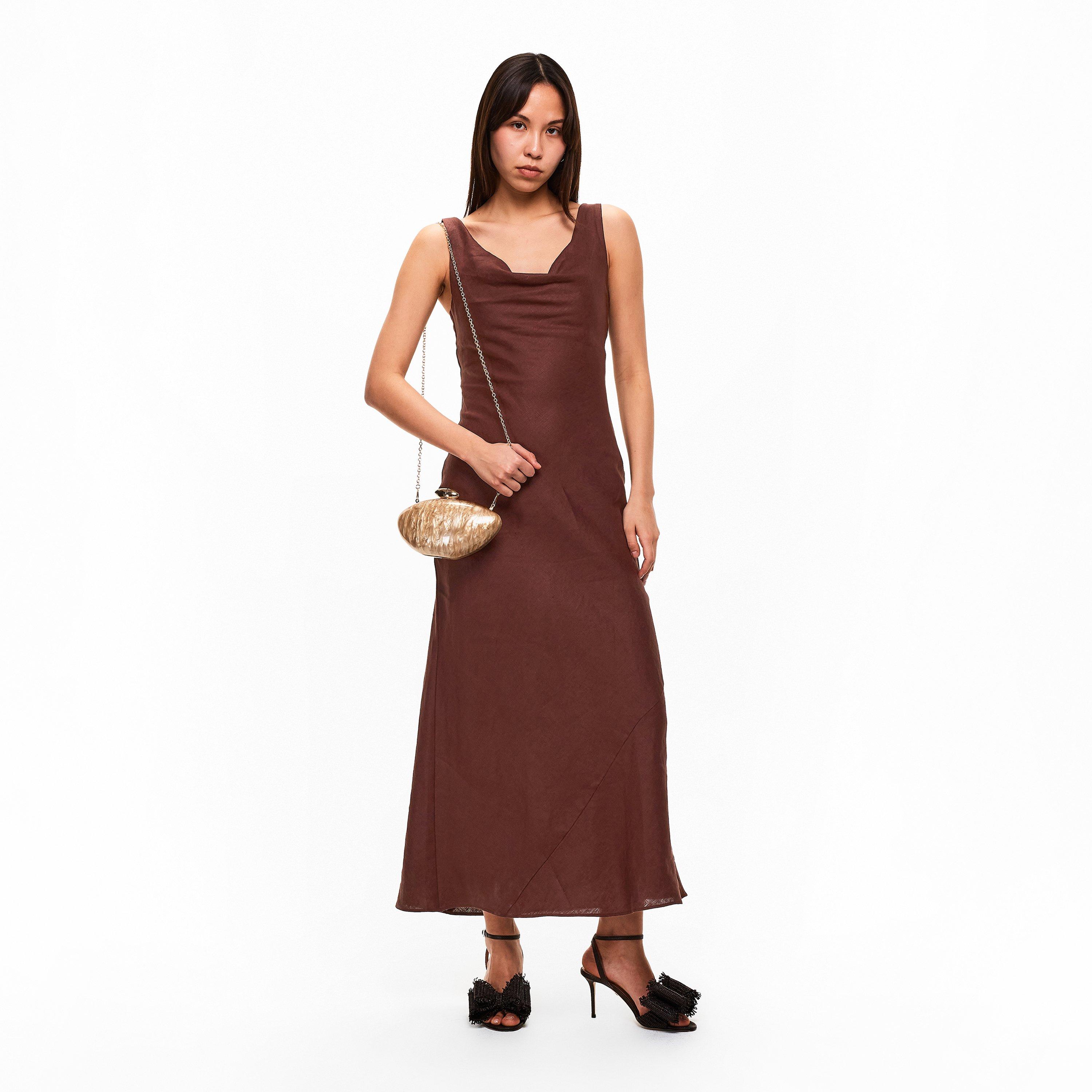 Carob - Faithfull The Brand - Women's Paloma Maxi Long Maxi Dress - 6