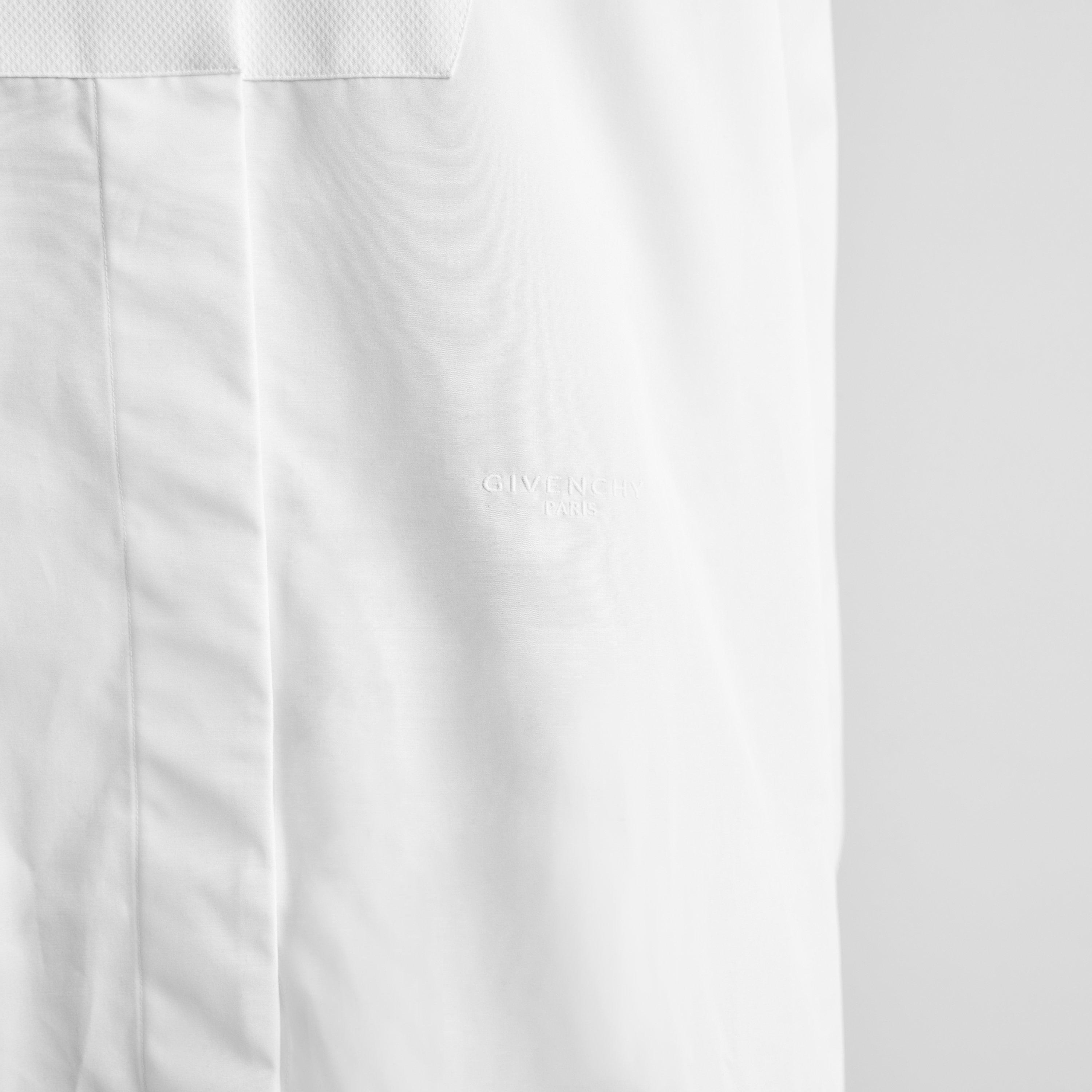 White - GIVENCHY - Women's Plain Cotton Long-Sleeve Oversized-Fit Shirt - 5