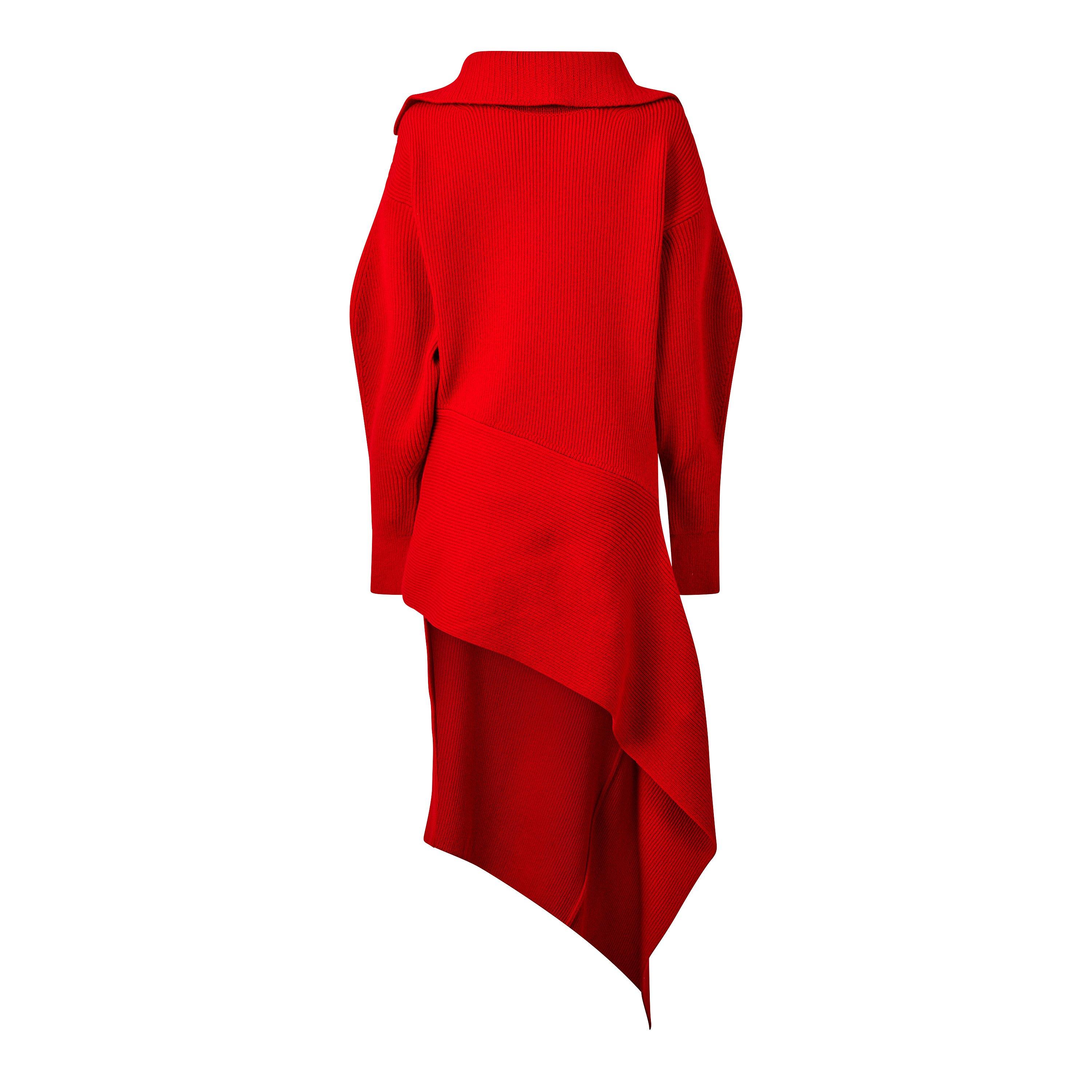 Red - GIVENCHY - GIV High Neck Slashe Ld64 - 2