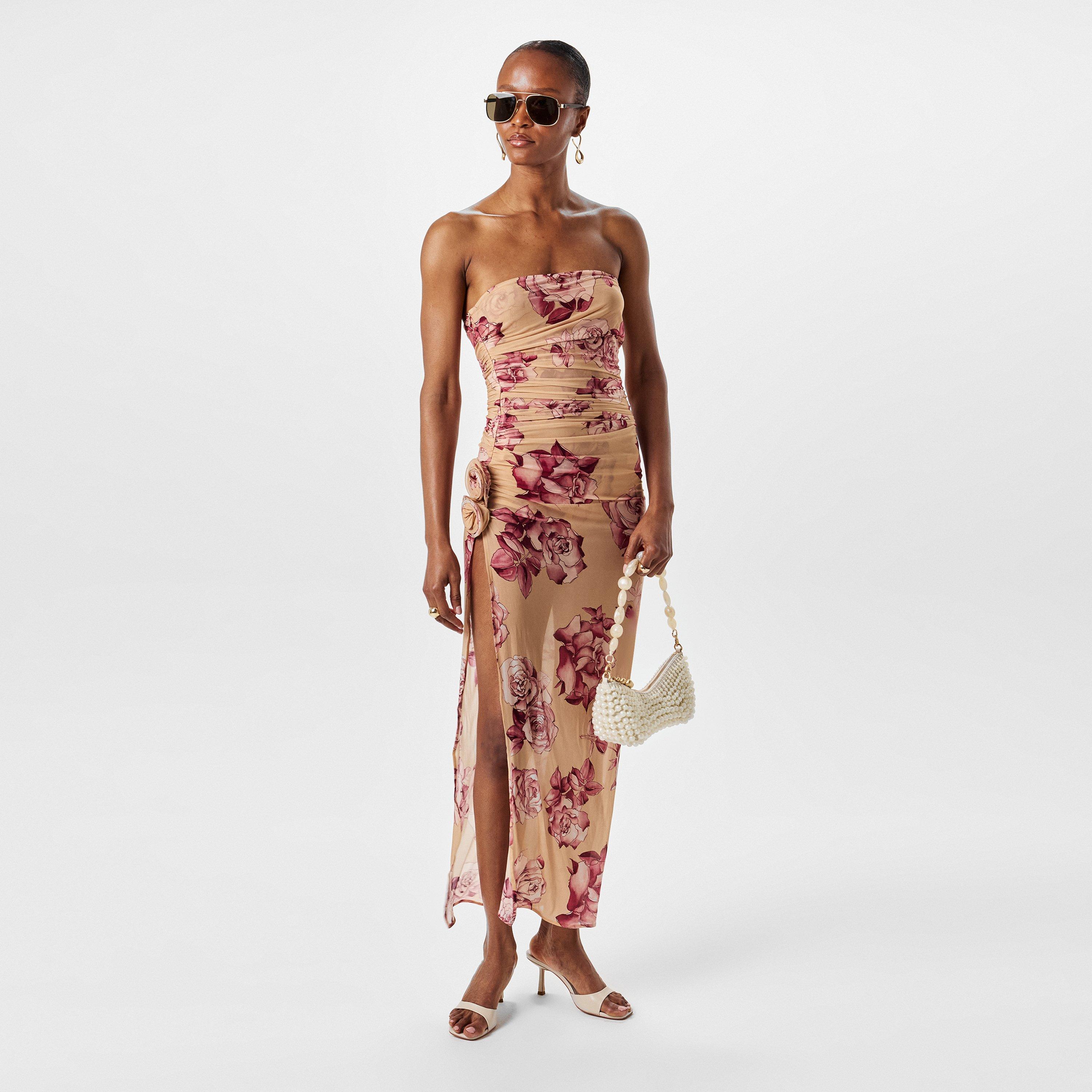 Beige Print - Magda Butrym - Women's Print Bodycon Dress - 6