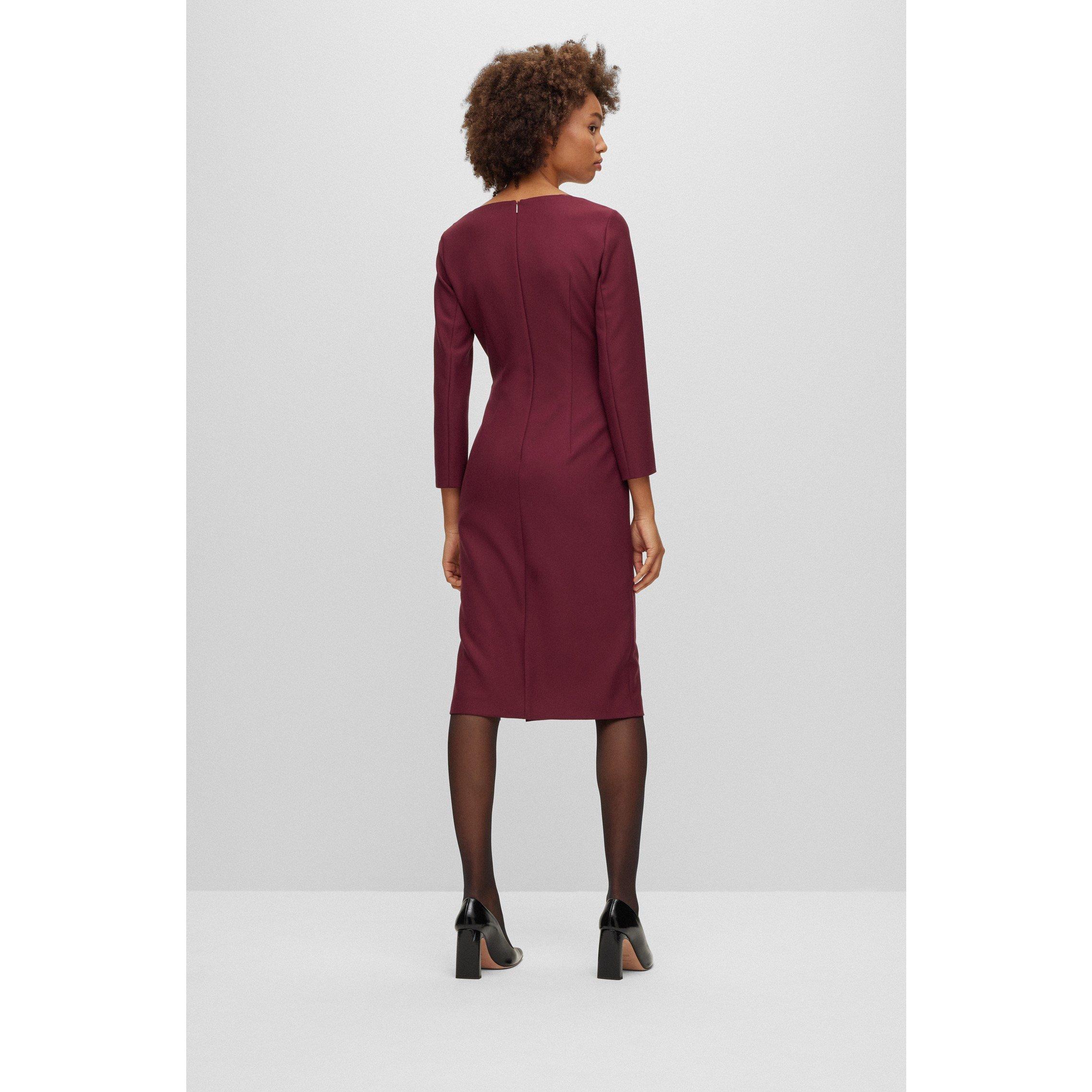 Open Red - Boss - Women's Dihera1 Wrap Dress - 6
