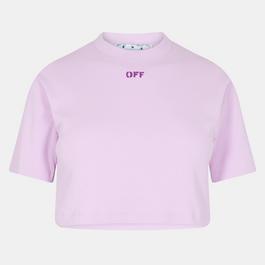 Off White Ribbed Crop T Ld99