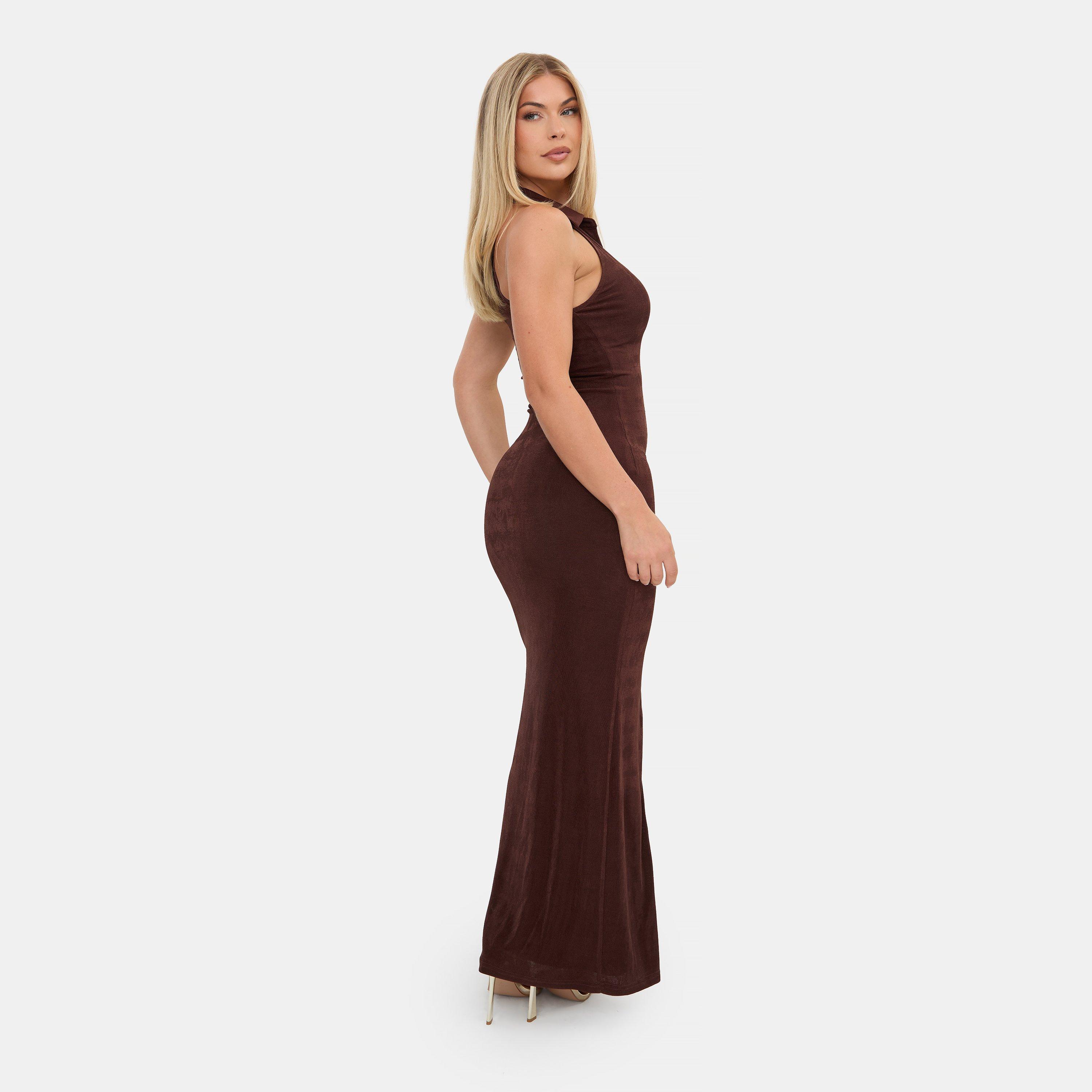 Chocolate - I Saw It First - Slinky Maxi Dress - 3