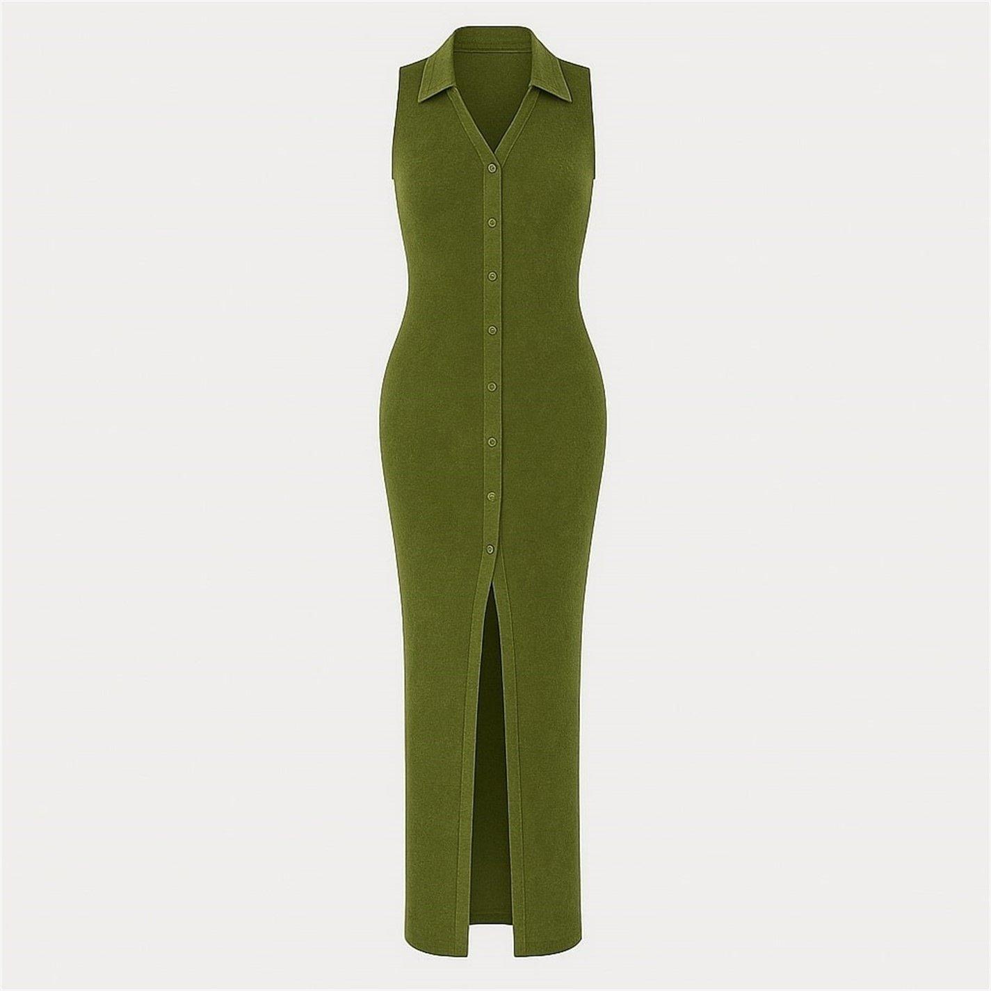 Khaki - I Saw It First - Slinky Maxi Dress - 2