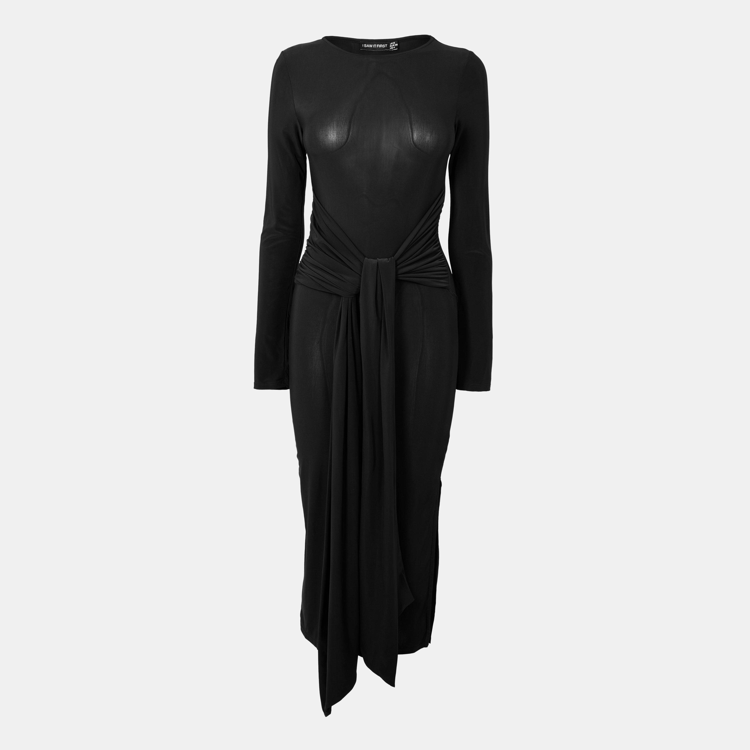 Black - I Saw It First - Women's ISIF Midi Bodycon Dress - 1