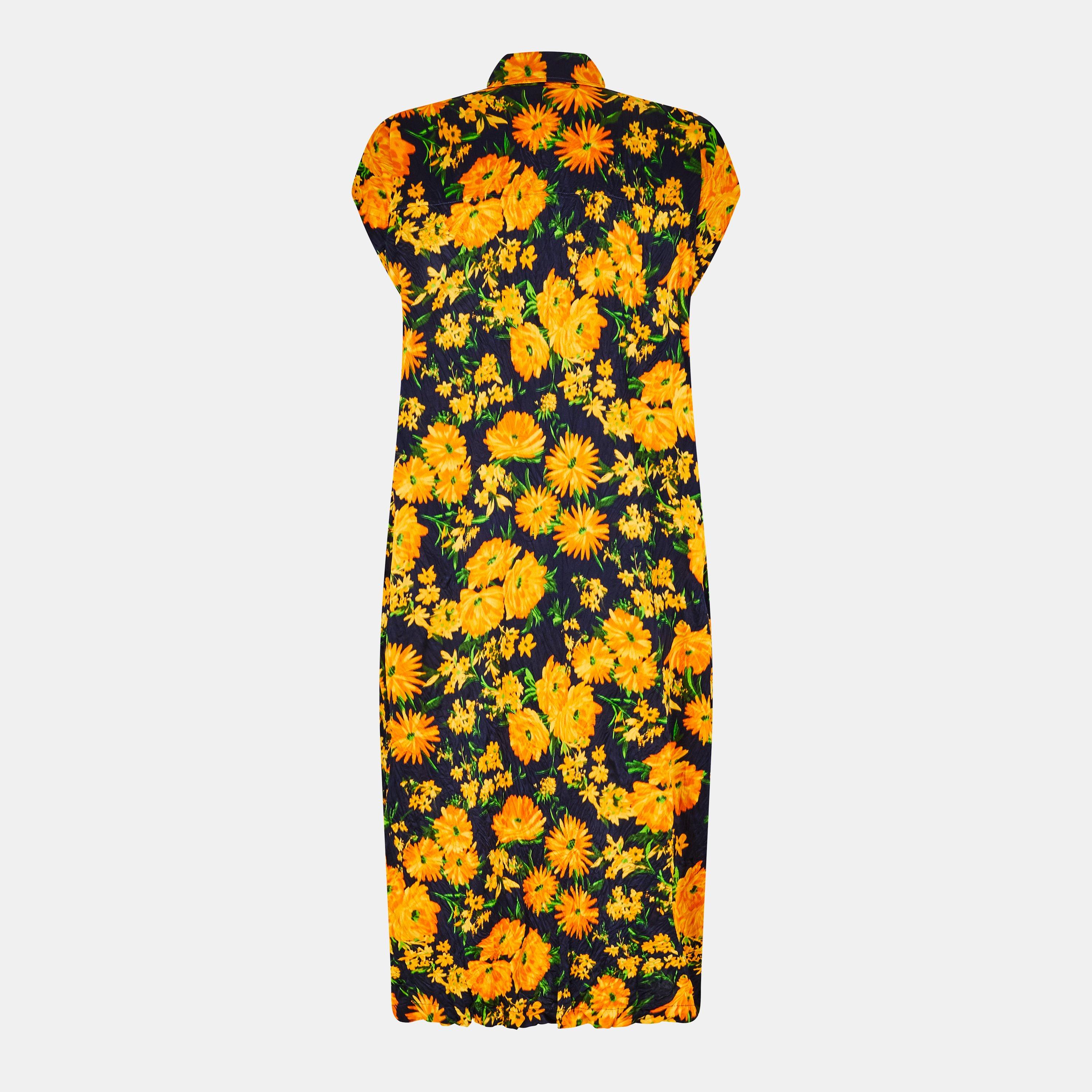 Yellow/Navy - Balenciaga - Women's A Line Dress - 2
