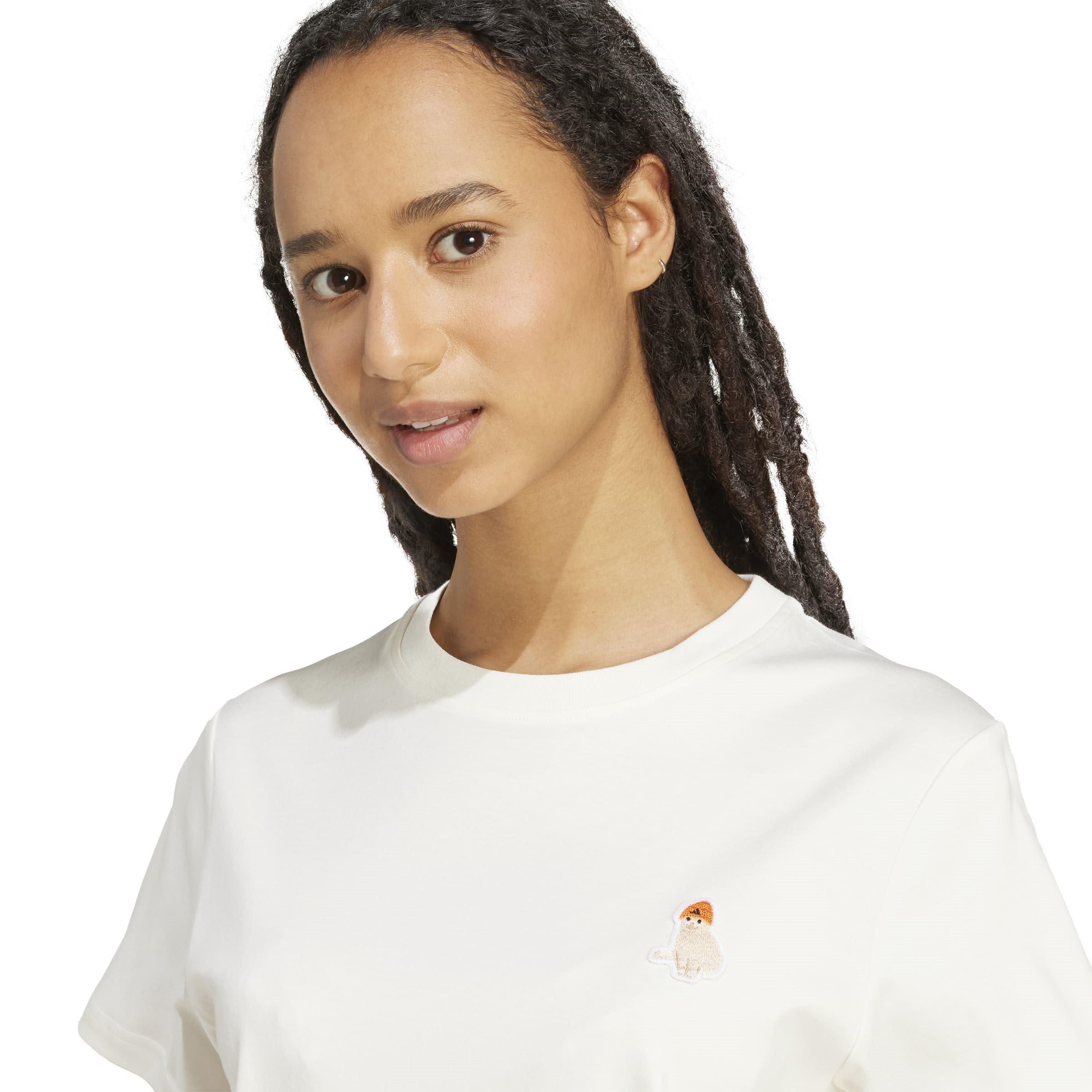 Off White - adidas - Cat Patch Womens Graphic T-Shirt - 5