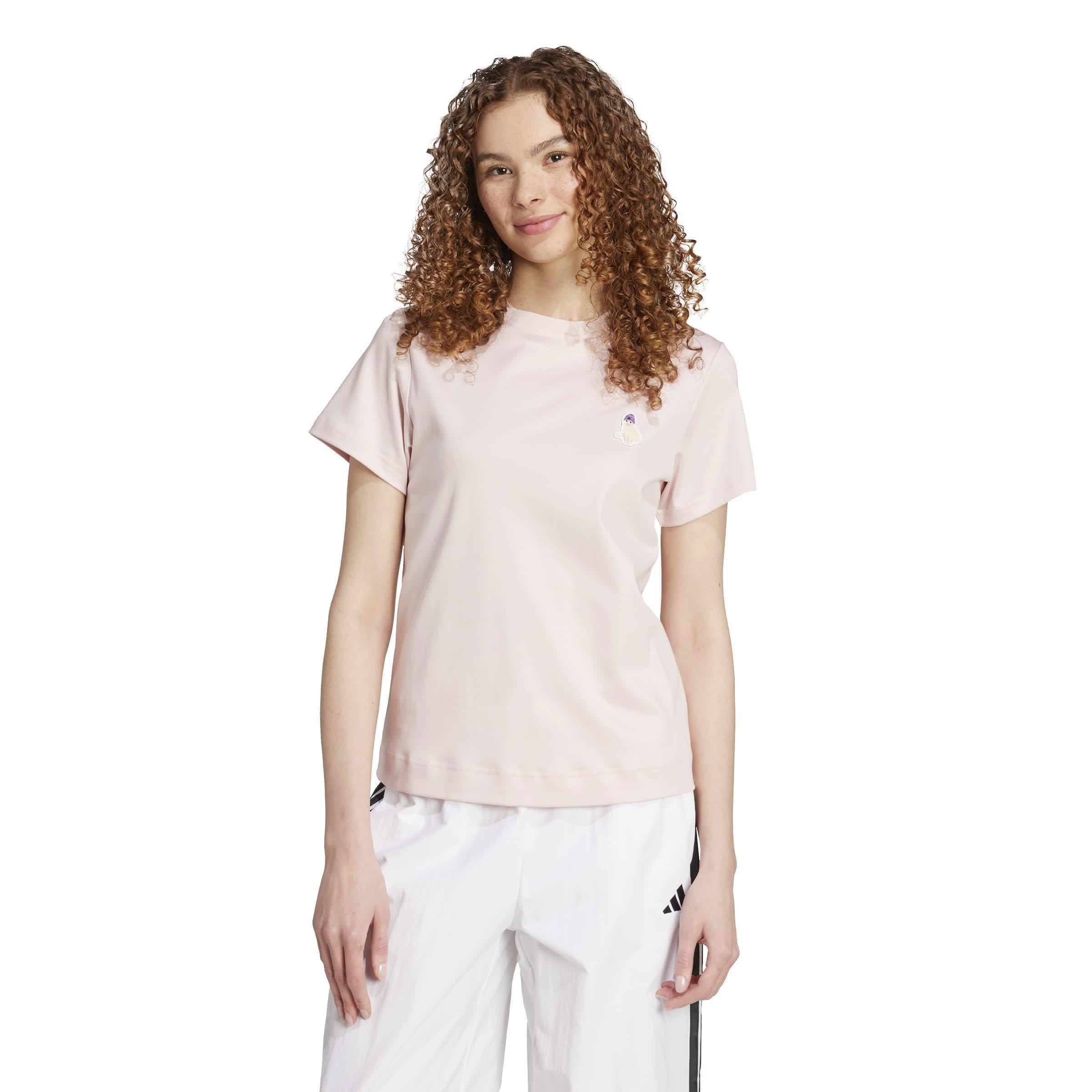 Sandy Pink - adidas - Cat Patch Womens Graphic T-Shirt - 2