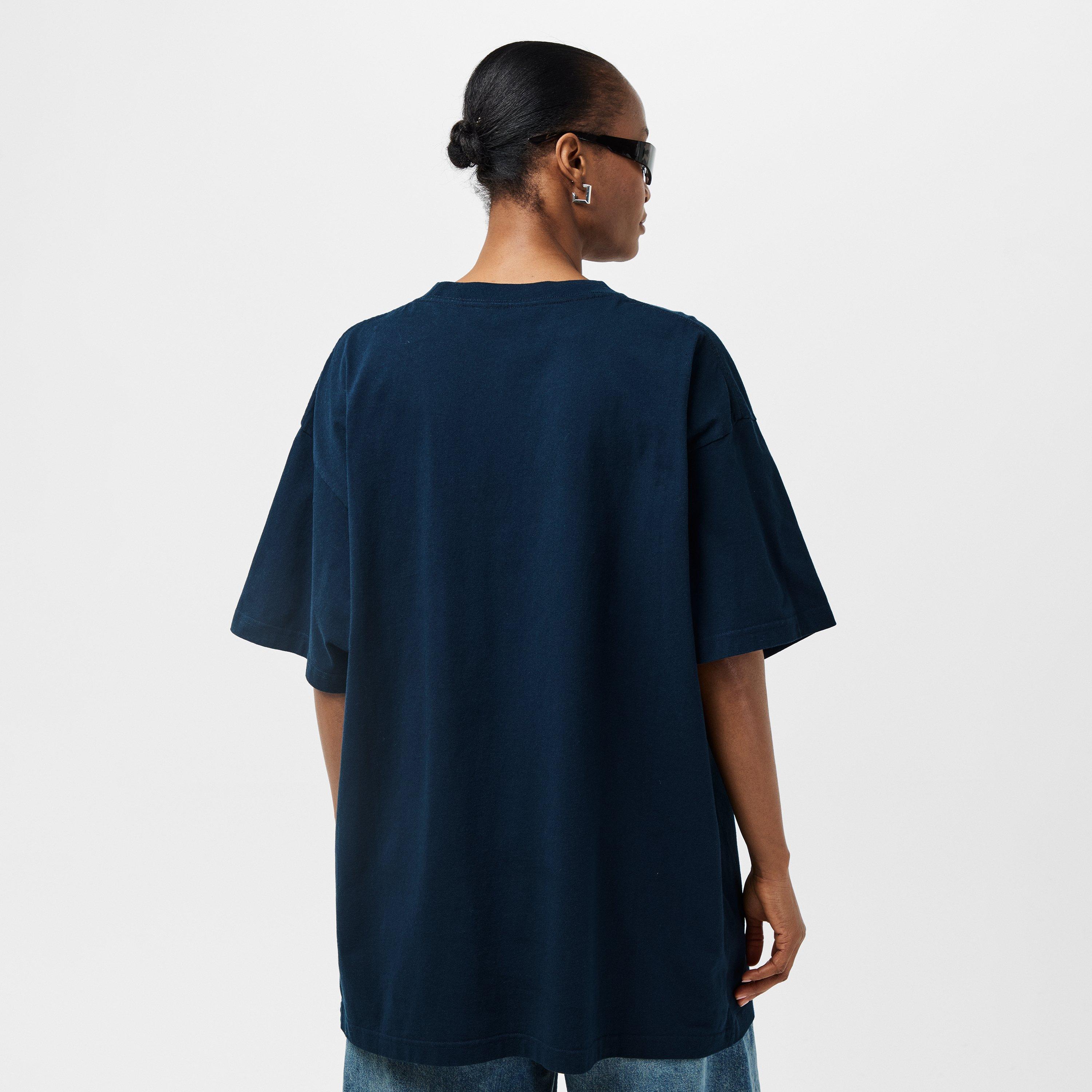 Navy/White - Balenciaga - Women's Regular Fit T-Shirt - 4