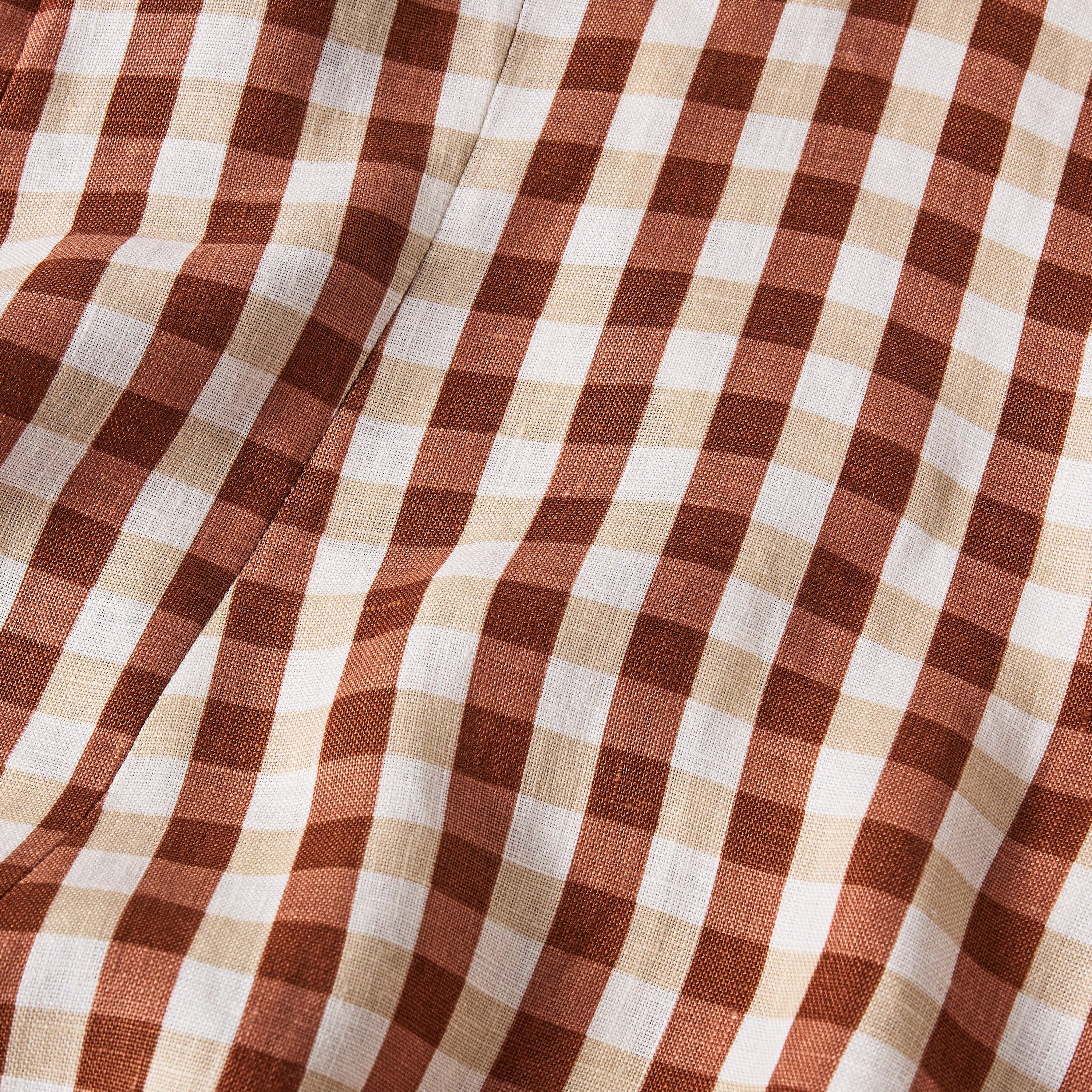 Gingham Cedar - Faithfull The Brand - Women's Marias Midi A Line Dress - 5