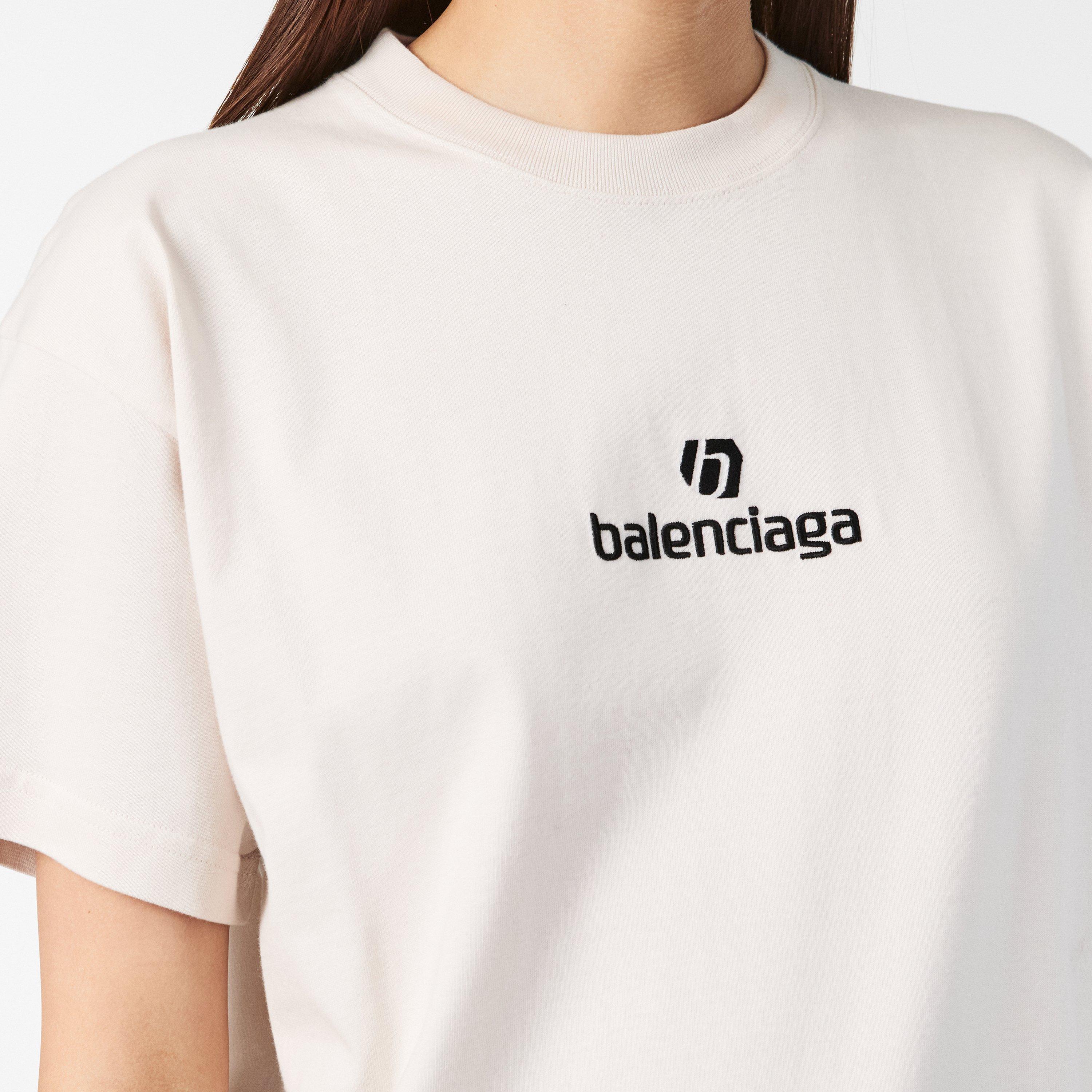 Chalky/Black - Balenciaga - Women's Regular Fit T-Shirt - 5